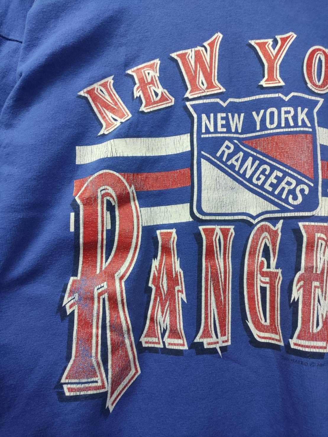 NHL Vtg 90's New York Rangers Team Made in USA Jersey Size US XL / EU 56 / 4 - 3 Thumbnail