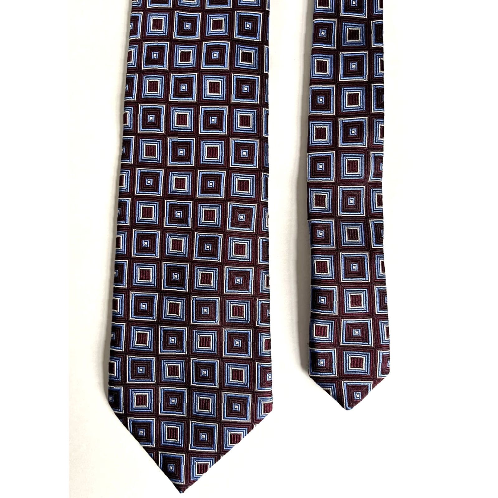 Canali Canali Tie Geometric Silk Made in Italy Men’s Wide 59" Purple Multicolor Designer Luxury Size ONE SIZE - 5 Thumbnail