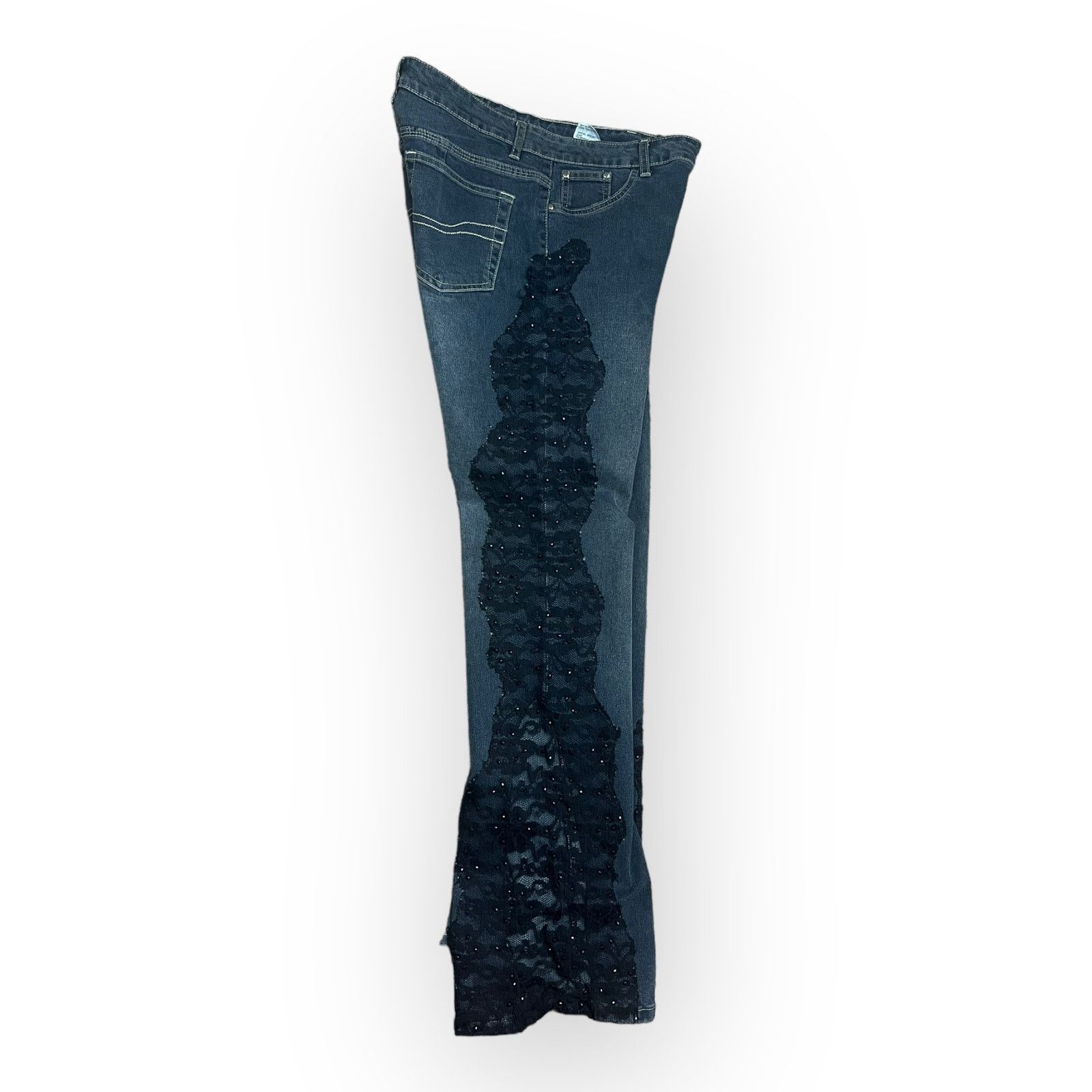 Vintage Cache Vintage | Y2K Bootcut Jeans Lace Inserts | 8 Size 30" / US 8 / IT 44 - 6 Thumbnail