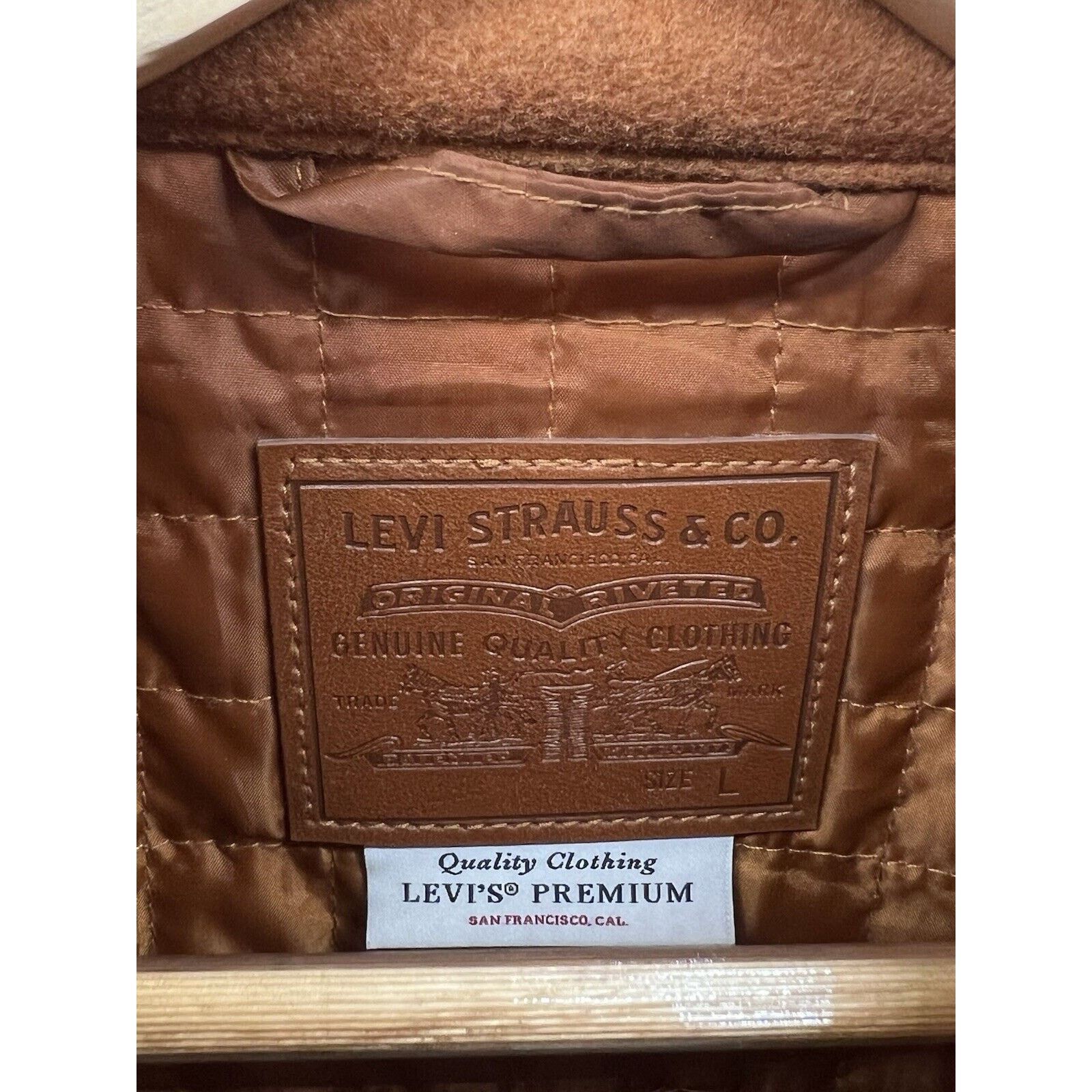 Levi's Levi's Wool Blend Wing Collar Varsity Trucker Orange Jacket Size L / US 10 / IT 46 - 3 Thumbnail