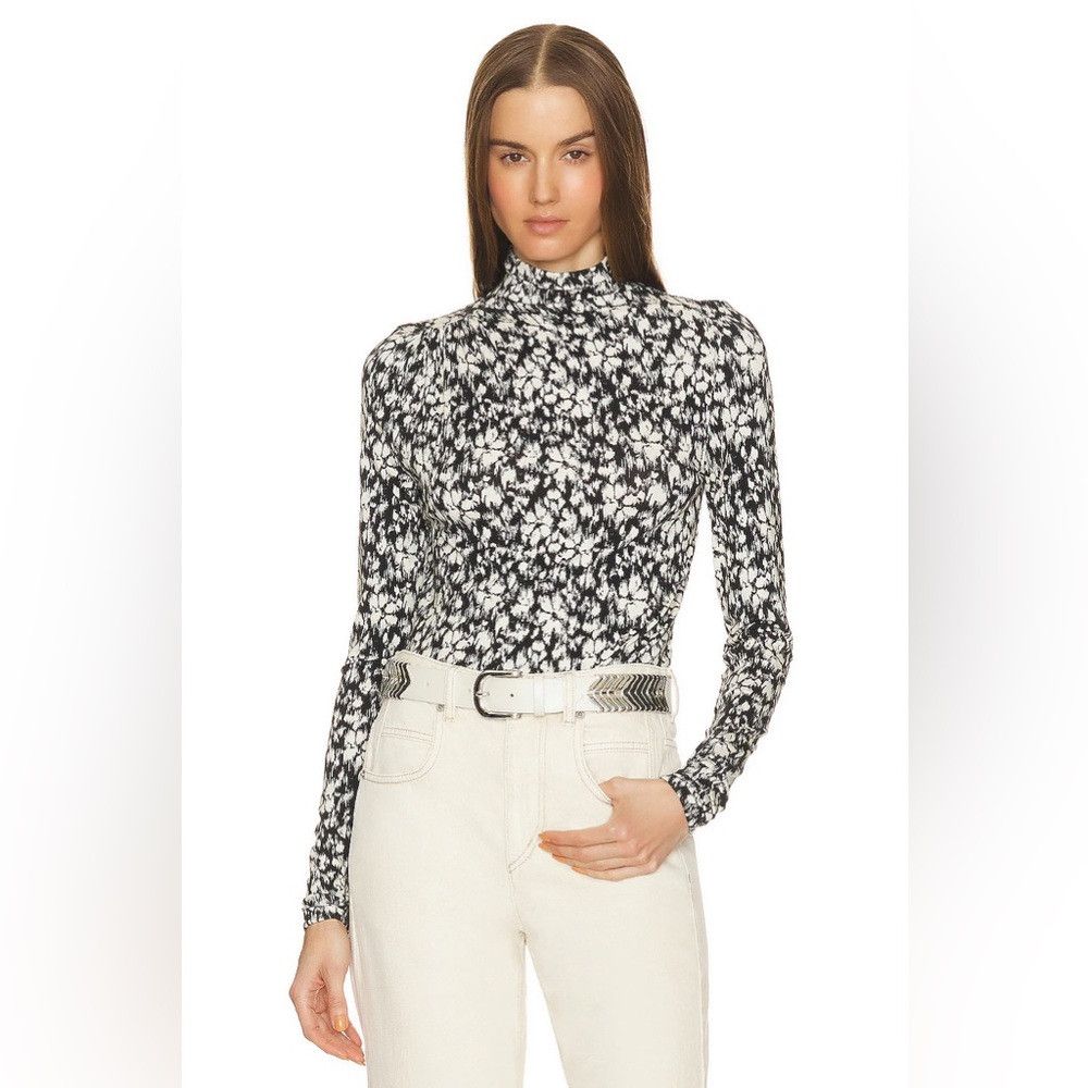J.Crew J. Crew Floral Print Long Sleeve Black White Medium Size M / US 6-8 / IT 42-44 - 1 Thumbnail