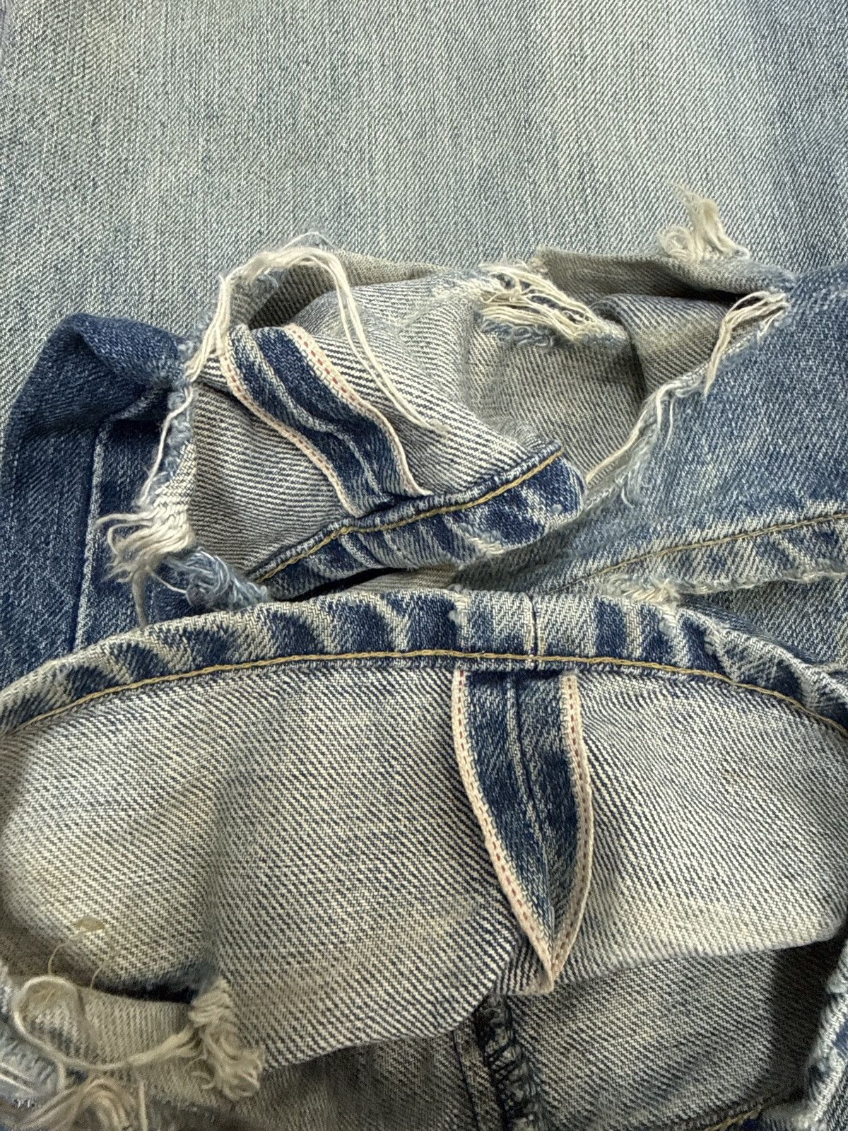Levi's Vintage Clothing Levi’s Big E 701 LVC Japan Straight Distress Selvedge 3🟦5 Size US 29 - 17 Thumbnail