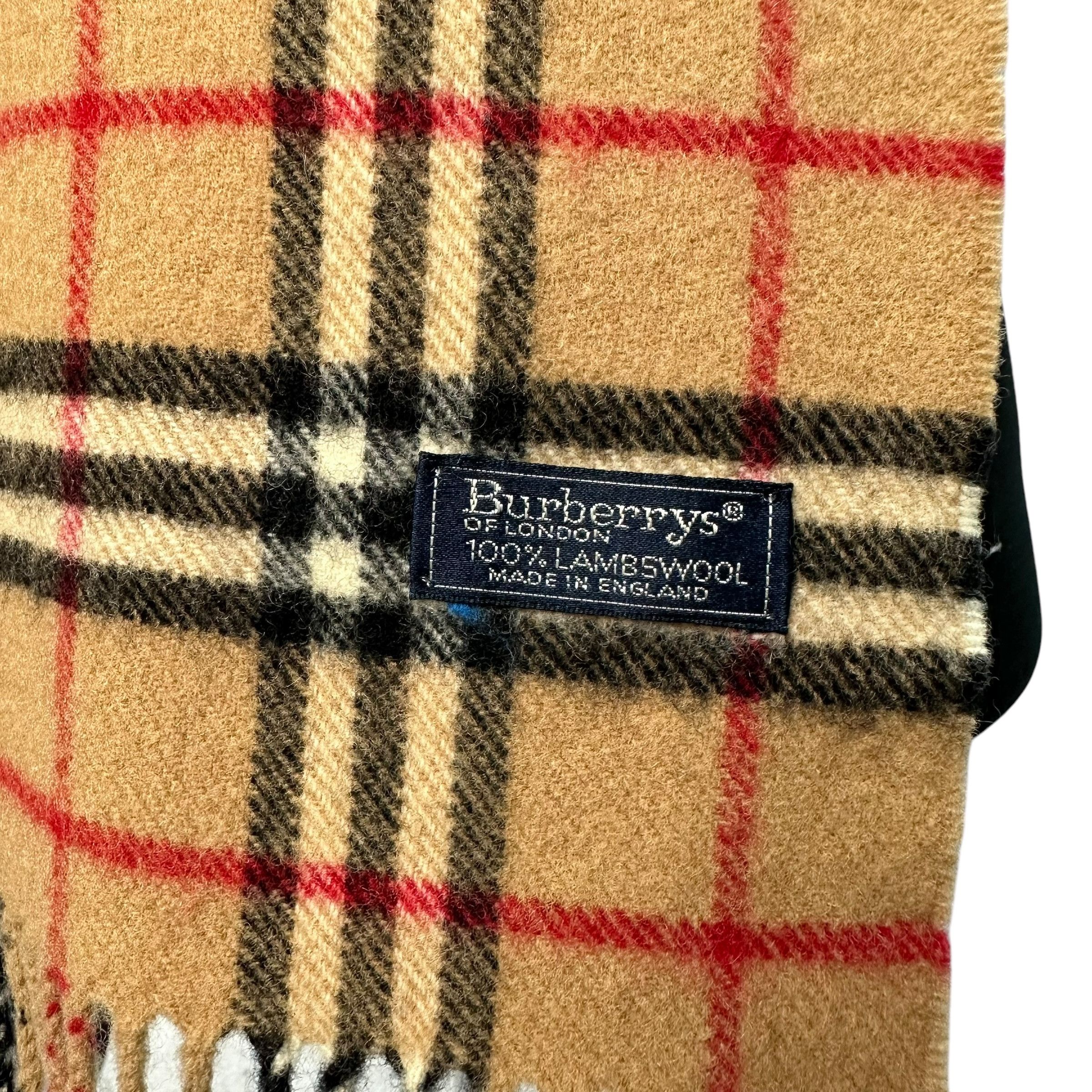Burberry Vintage 90's BURBERRY Nova Check Lambswool Scarf #A76-1826 Size ONE SIZE - 3 Thumbnail