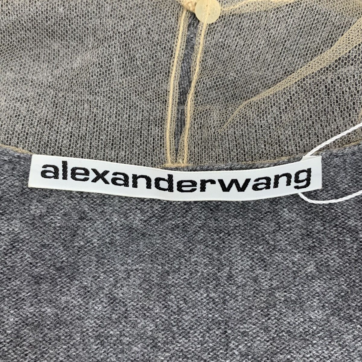 Alexander Wang Alexander Wang Grey Mesh Wool Long Sleeve Knit Sweater K26WX Size XS / US 0-2 / IT 36-38 - 5 Thumbnail
