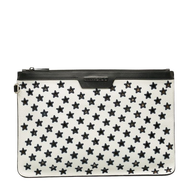 Jimmy Choo Jimmy Choo Jimmy Choo Leather Star Punching Clutch Bag Leather Clutch Bag in Very Good Condition Size ONE SIZE - 1 Thumbnail