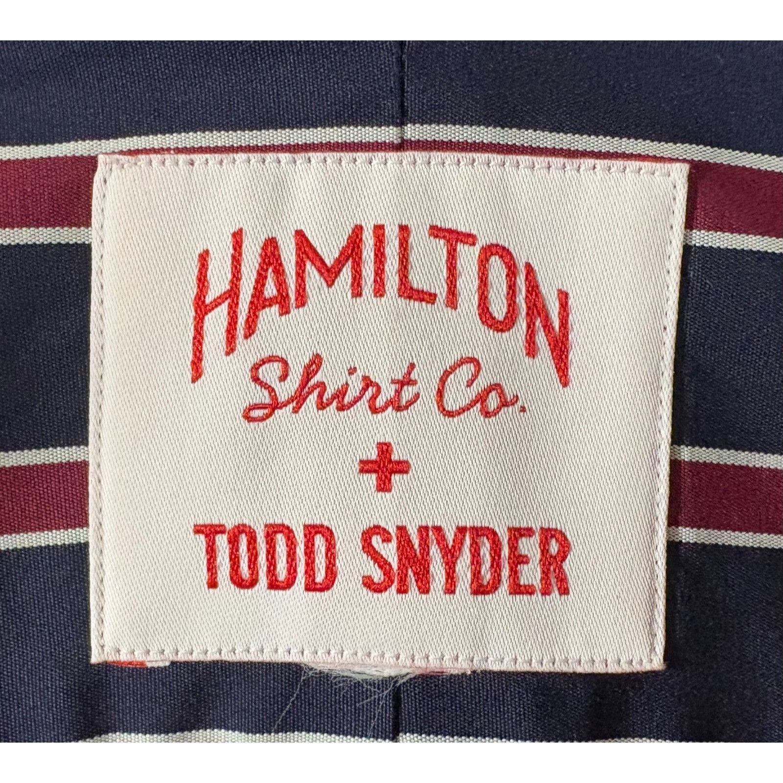 Todd Snyder Hamilton Shirt Co. x Todd Snyder Dress Shirt sz XL color str Size US XL / EU 56 / 4 - 2 Thumbnail