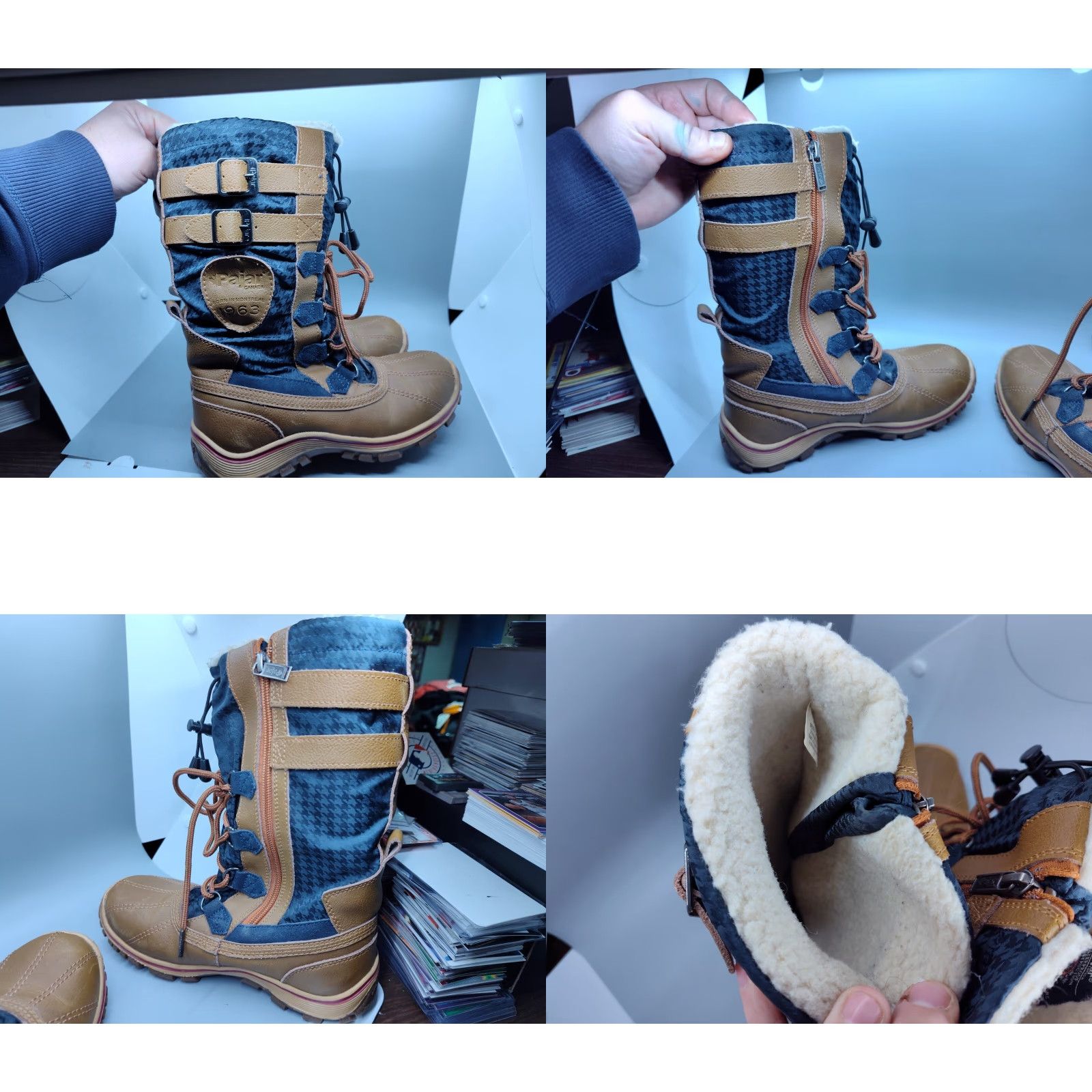 Pajar Pajar Boots Women US 6.5 Brown Leather Waterproof Winter Snow Boot Womens Size US 6.5 / IT 36.5 - 8 Thumbnail