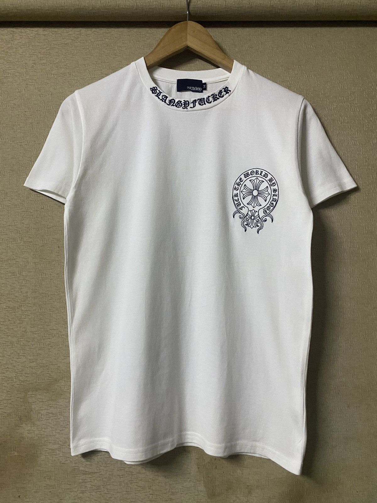 20471120 Japan Slangy Fucker Inspired Chrome Heart Malibu Cross Tee Size US M / EU 48-50 / 2 - 2 Thumbnail