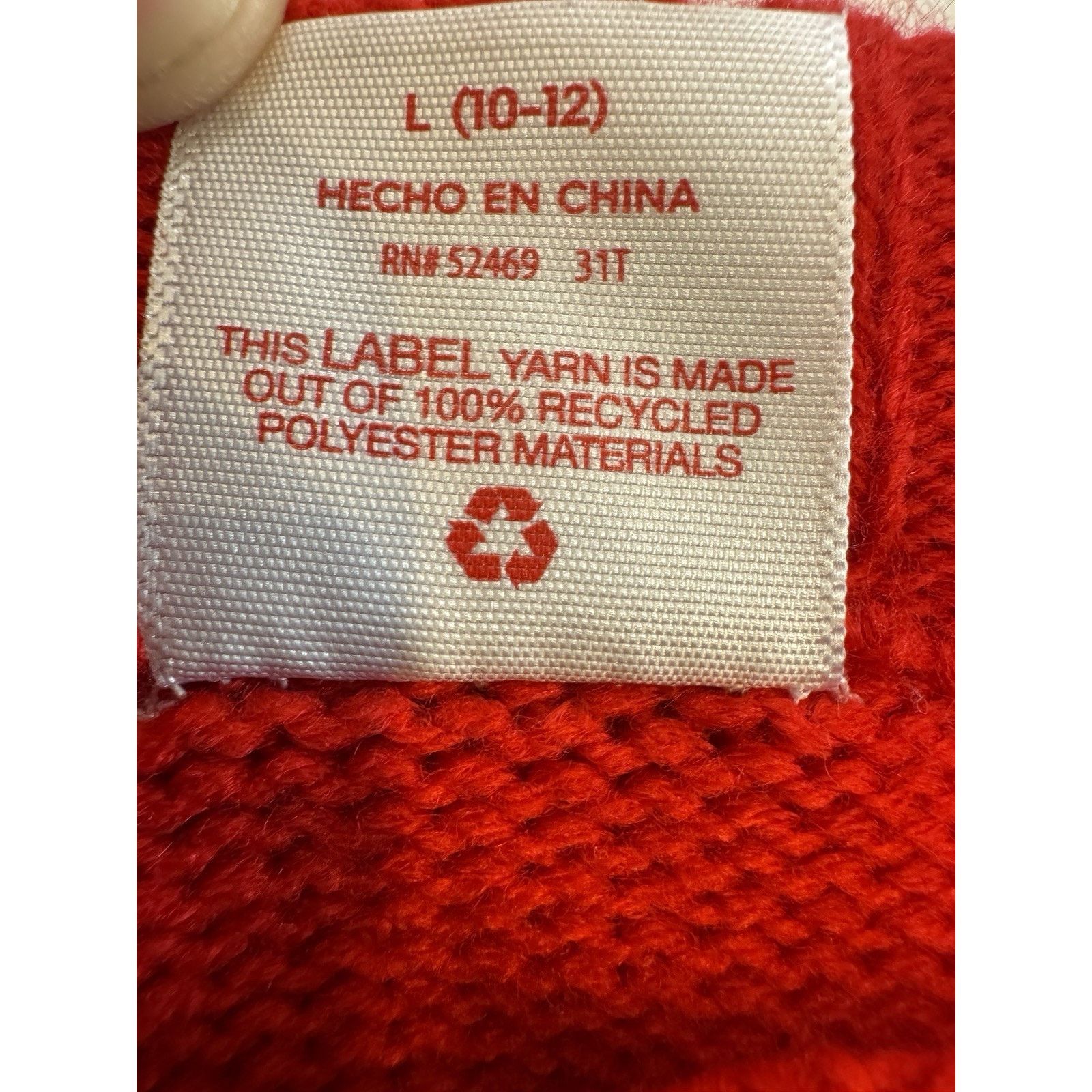 Holiday Brand Ugly Christmas Sweater Kids Youth L Red Santa Snowflake Knit Size L / US 10 / IT 46 - 9 Thumbnail