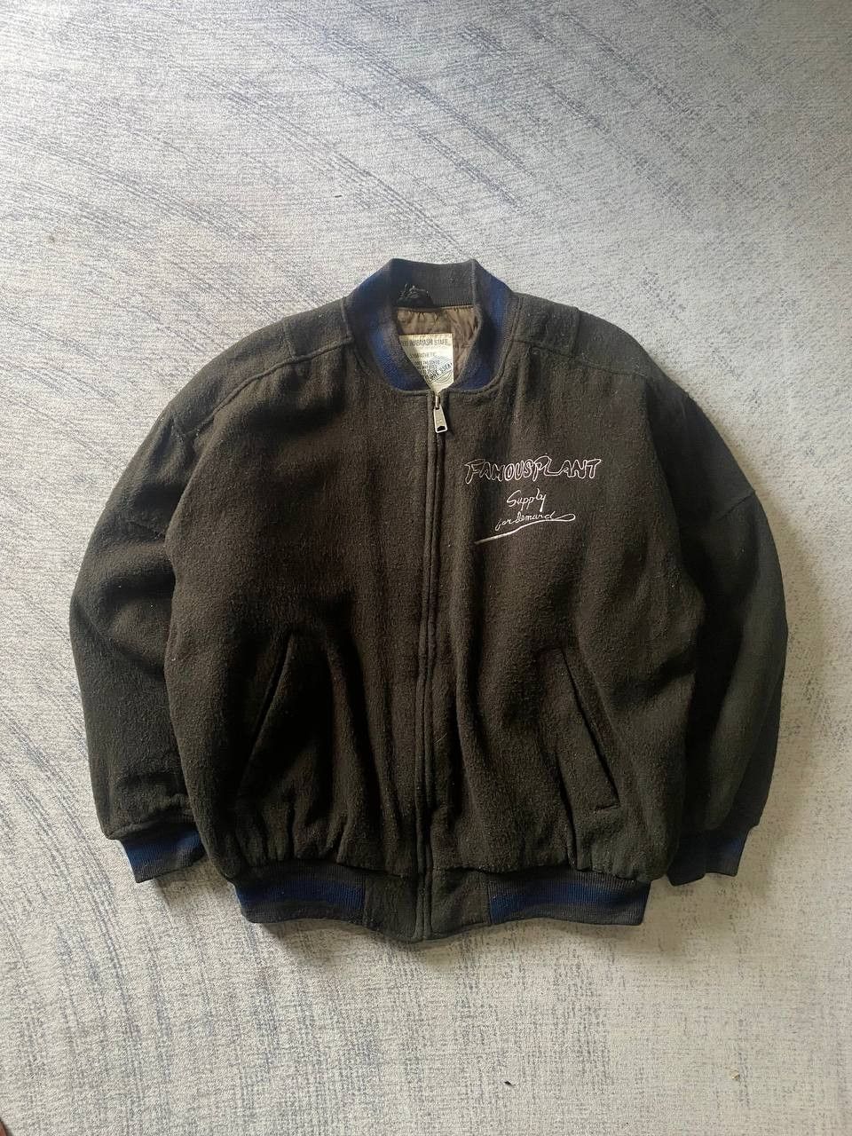 Vintage Vtg Back Hit Boxy Bomber Jacket Olive Green Size US L / EU 52-54 / 3 - 1 Thumbnail