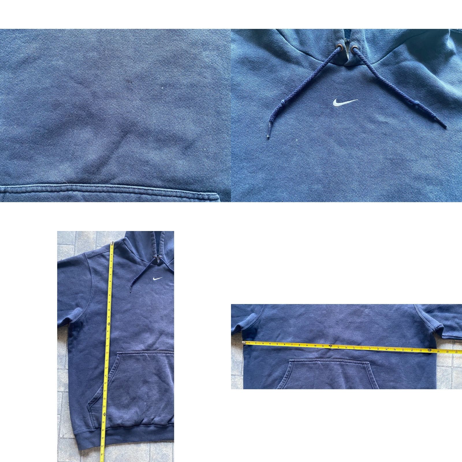 Nike VINTAGE Nike Center Swoosh Blue Hoodie Mens L Mexico Y2K Gray Tag Pullover Blue Hoodie Mens L Size US L / EU 52-54 / 3 - 8 Thumbnail