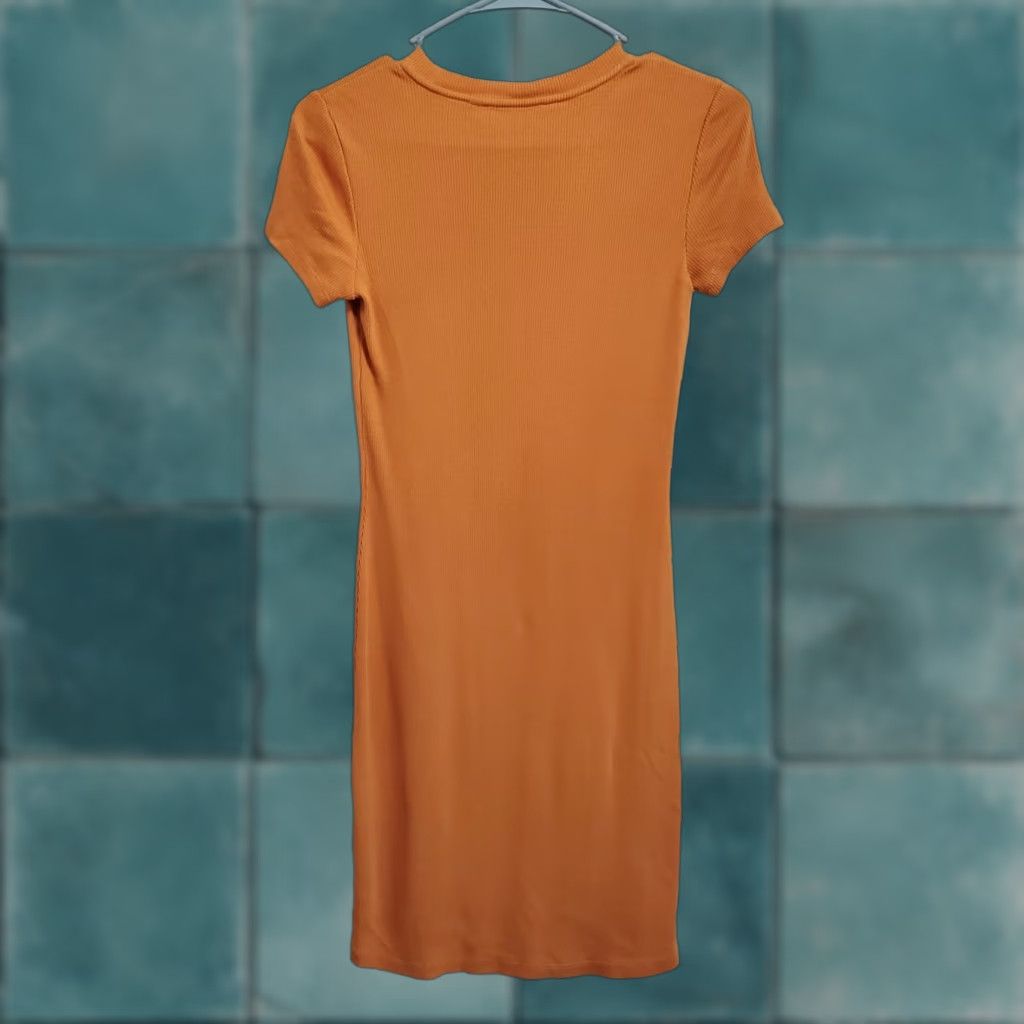Theory Theory Dress Women XS Canyon Ribbed Knit Short Sleeve Mini Casual Size 26" / US 2 / IT 38 - 1 Thumbnail