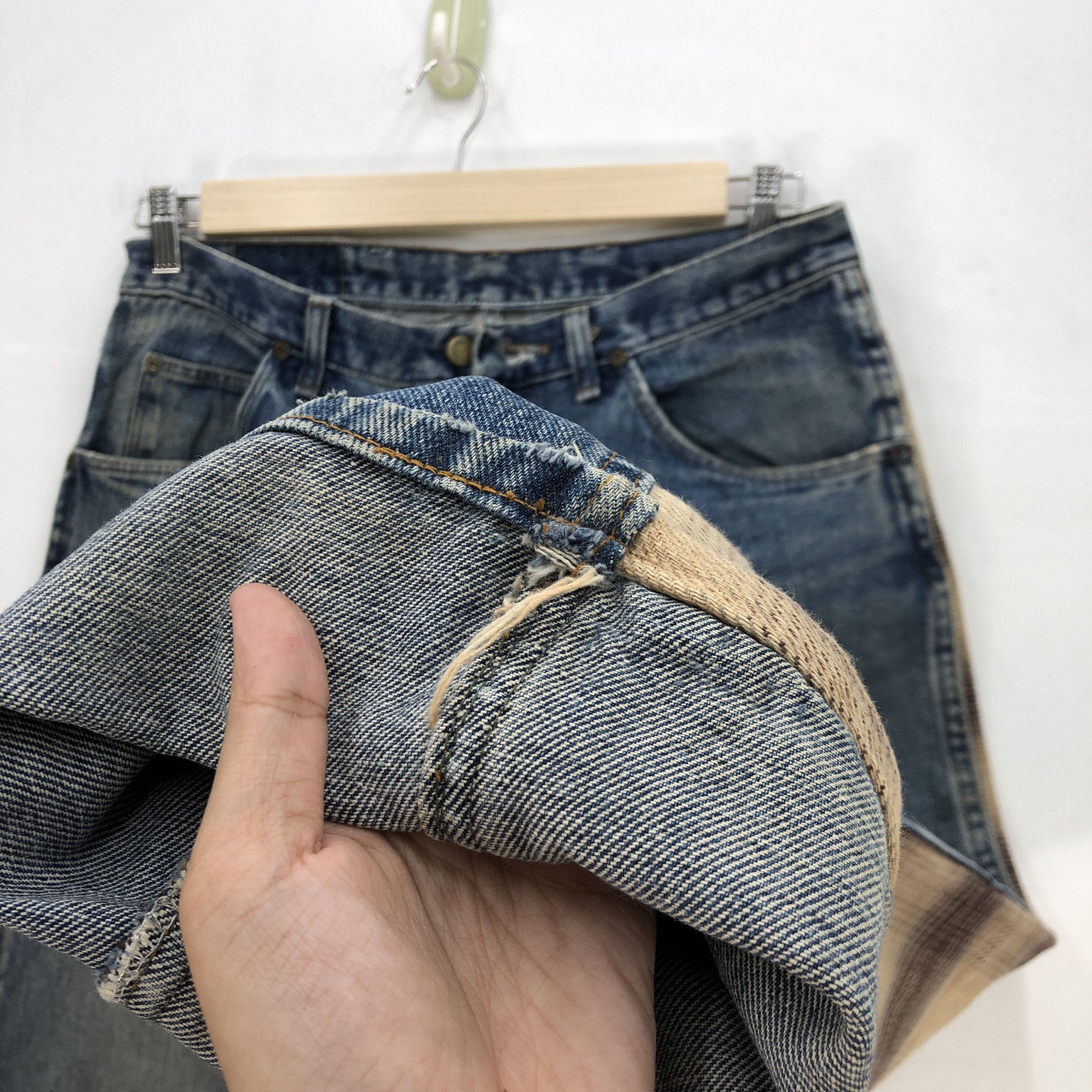 Wrangler Vintage Wrangler Jeans Patchwork Denim Rework Kapital Pants Size US 32 / EU 48 - 7 Thumbnail