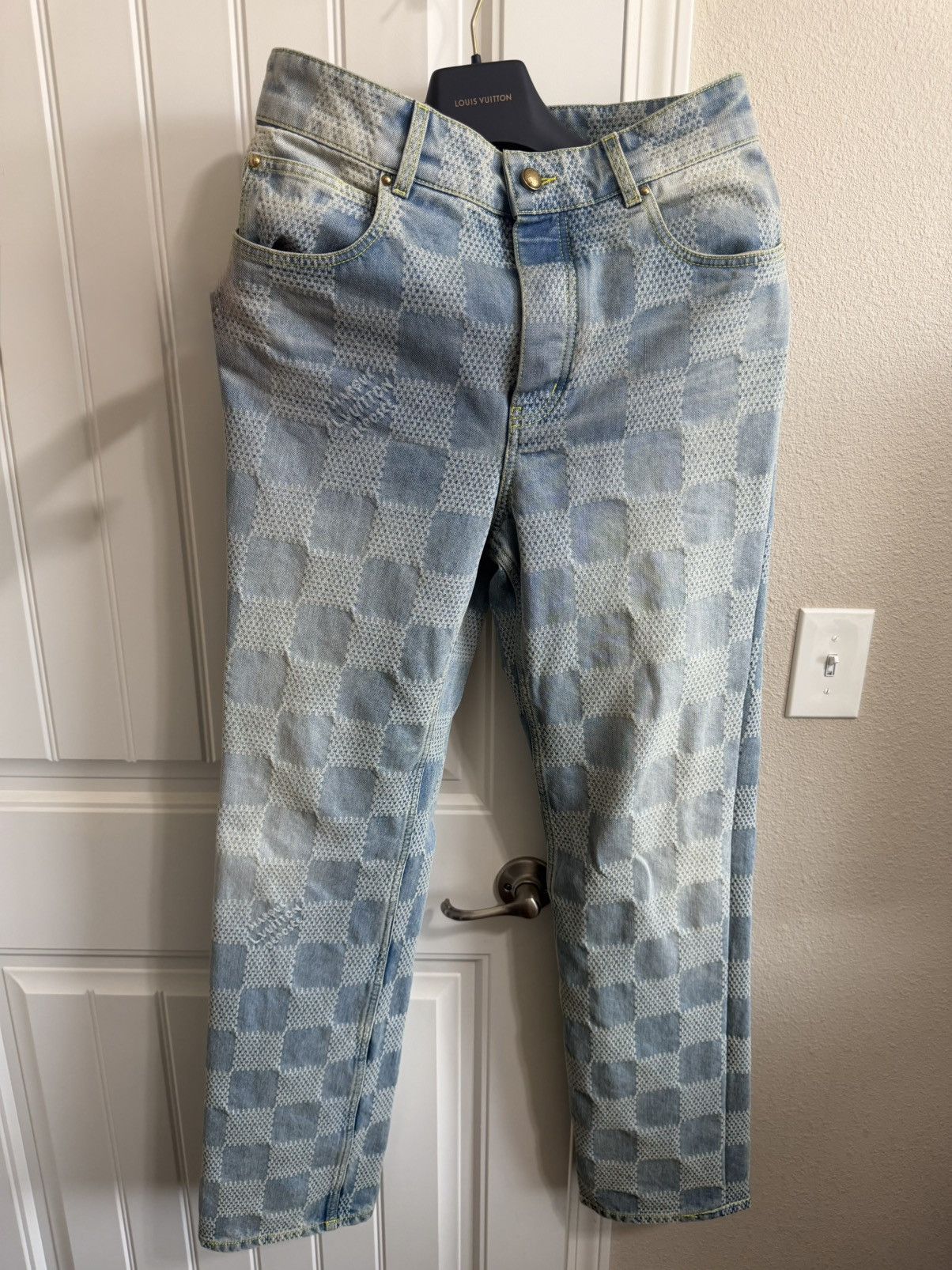 Louis Vuitton Louis Vuitton Damier Denim Skate Pants Size US 31 - 1 Thumbnail