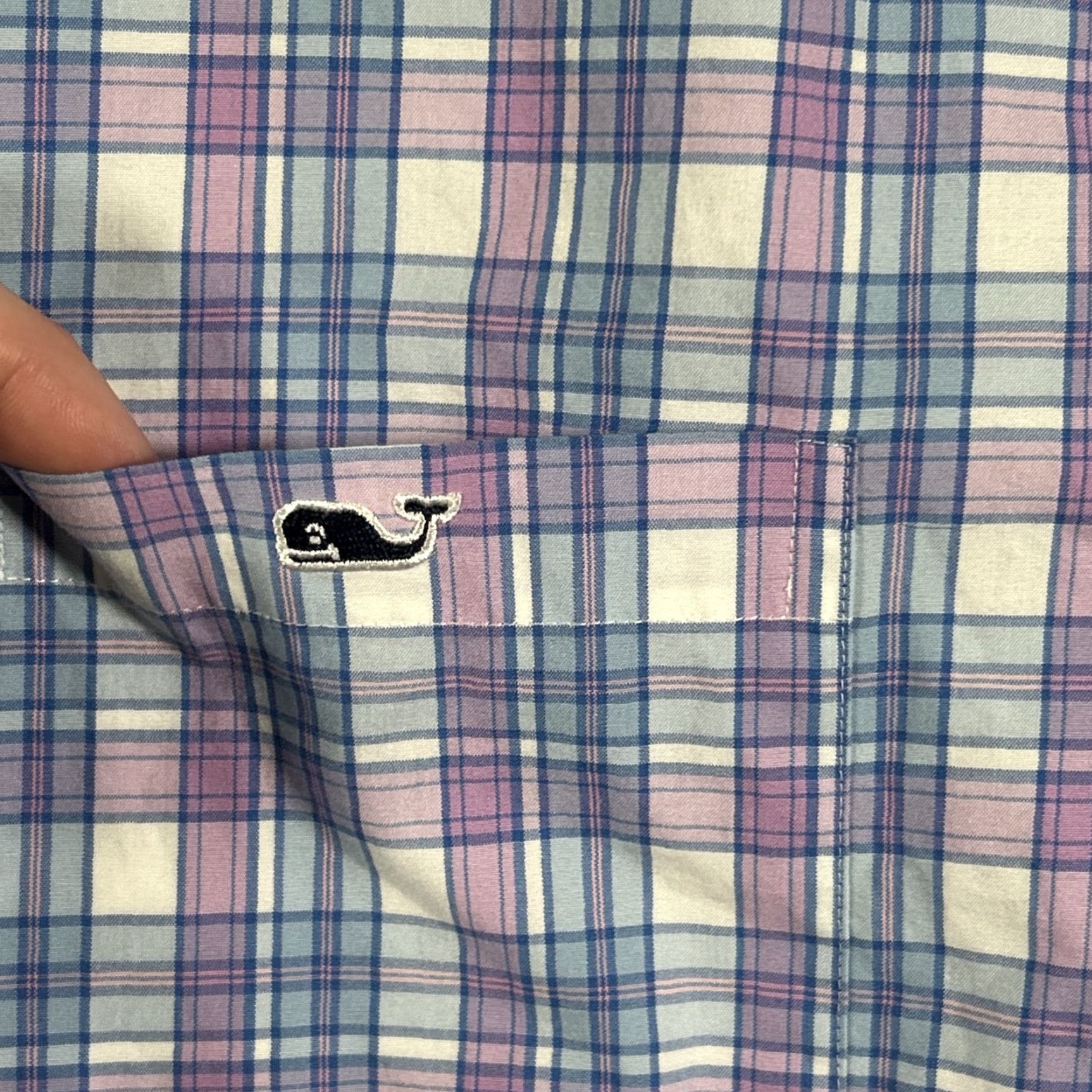 Vineyard Vines Vineyard Vines Tucker Shirt Classic Fit Mens Button-Up Plaid Long Sleeve XL Purple Size US XL / EU 56 / 4 - 3 Thumbnail