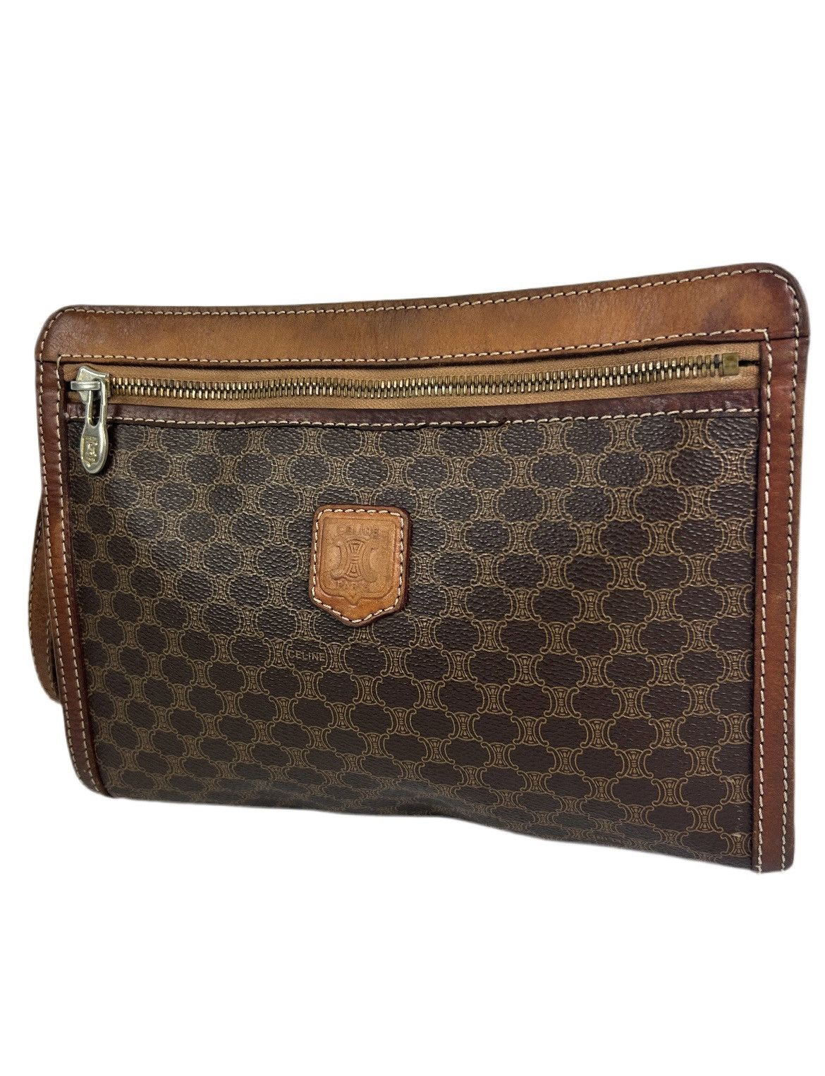 Celine Celine Macadam Leather Clutch Bag Size ONE SIZE - 1 Thumbnail