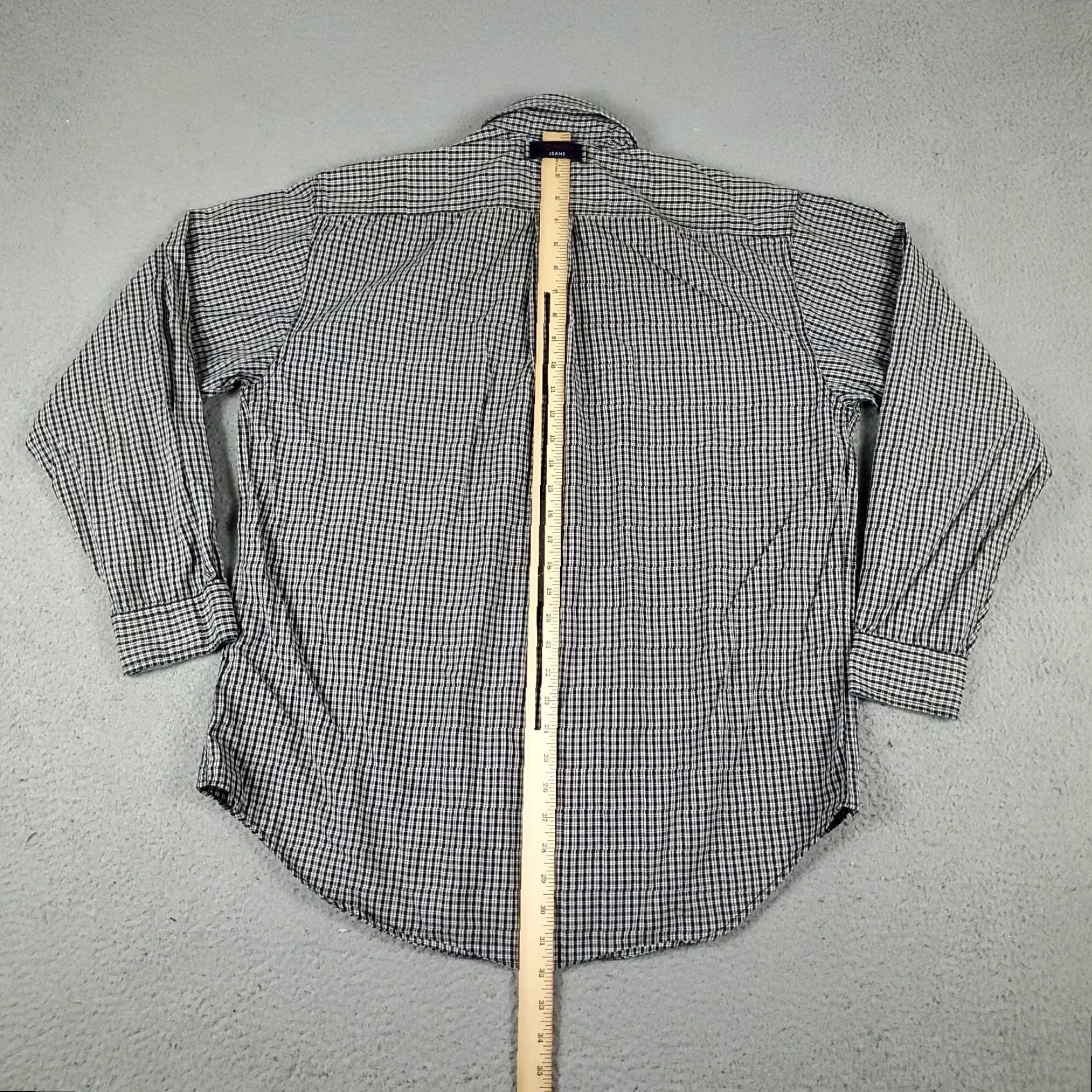 Tommy Hilfiger Tommy Hilfiger Shirt Mens Medium Gray Plaid Button-Up Long Sleeve Casual Business Formal Workwear Vintage No Size US M / EU 48-50 / 2 - 4 Thumbnail