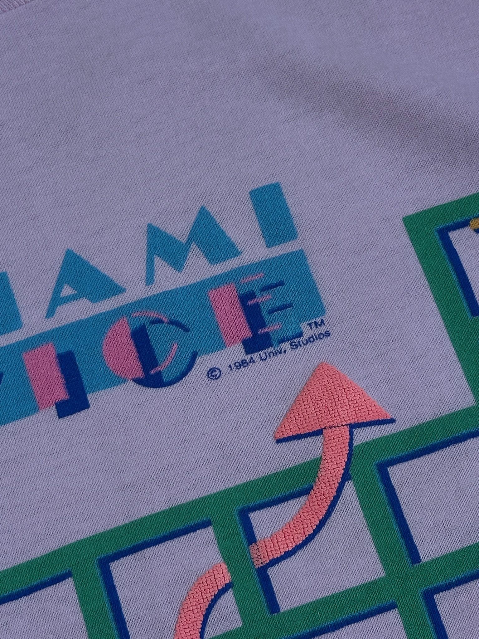 Vintage Vintage 1984 Miami Vice Blue Shirt Single Stitch Movie Promo Size US M / EU 48-50 / 2 - 5 Thumbnail