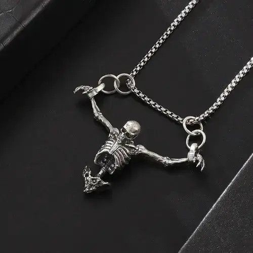 Other Half Body Skull Pendant Necklace Size ONE SIZE - 1 Thumbnail