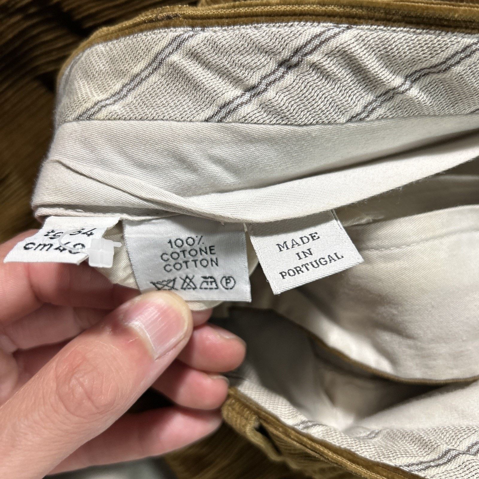 Ermenegildo Zegna Ermenegildo Zegna Corduroy Baggy Pants TG 54 XL 37x30 Loose Size US 37 - 6 Thumbnail