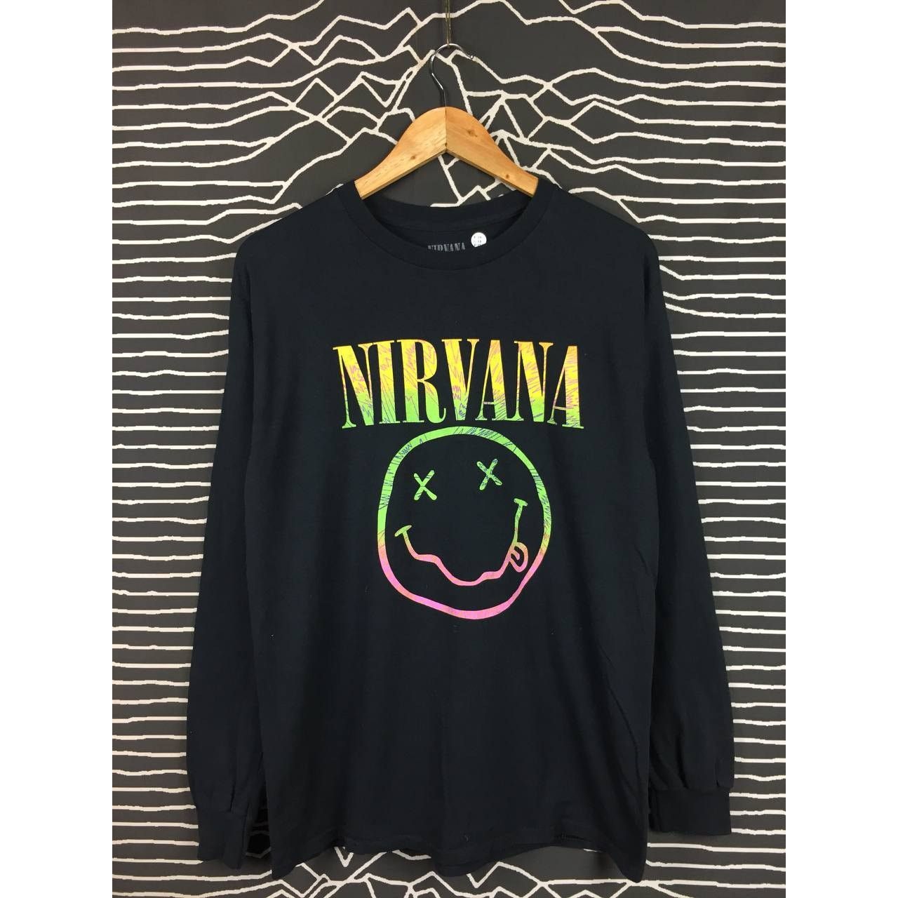 Band Tees × Nirvana Nirvana Smiley Kurt Cobain Grunge Band Longsleeve Tee Size US M / EU 48-50 / 2 - 1 Thumbnail