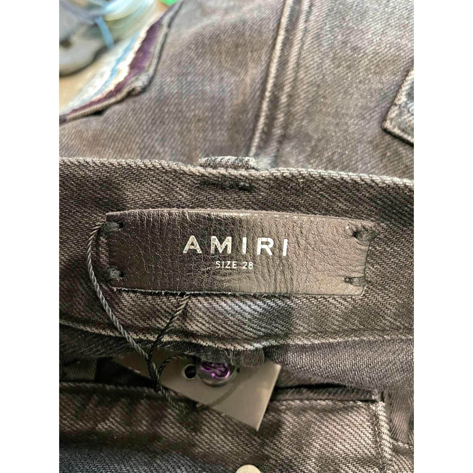 Amiri Amiri Palm Tree Black Jean Shorts Size US 28 / EU 44 - 3 Thumbnail
