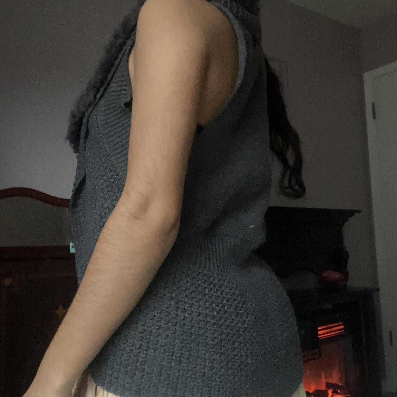 Other Grey faux fur vest with a touch of whimsy #fairycore Size L / US 10 / IT 46 - 3 Thumbnail