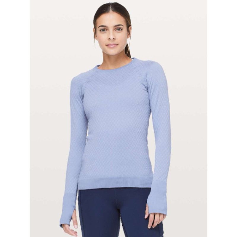 Lululemon Lululemon Rest Less Pullover Iron Purple/White SZ 4 Size S / US 4 / IT 40 - 1 Thumbnail