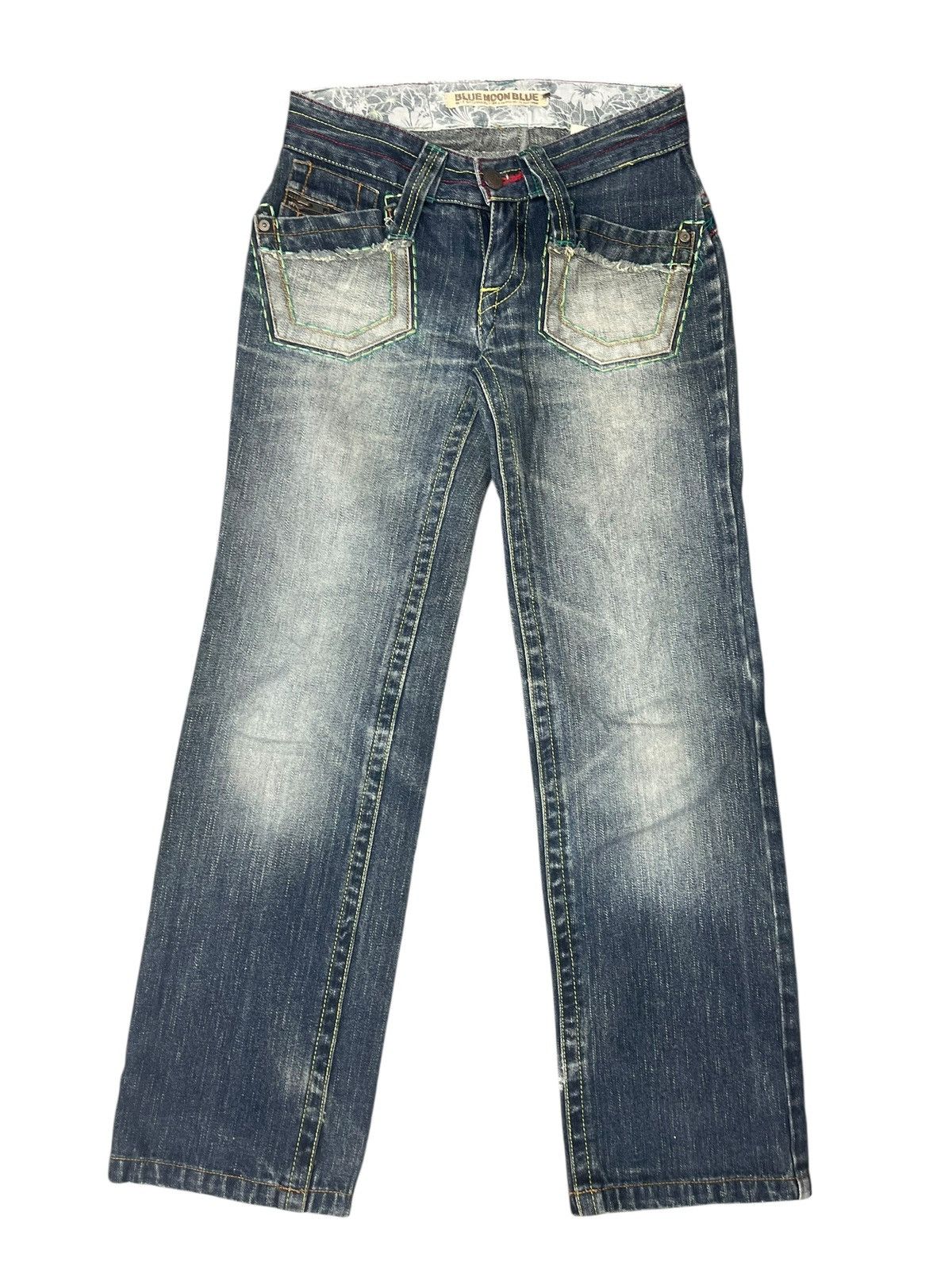 Japanese Brand Vintage Blue Moon Blue Jeans Streetwear Size US 29 - 1 Thumbnail