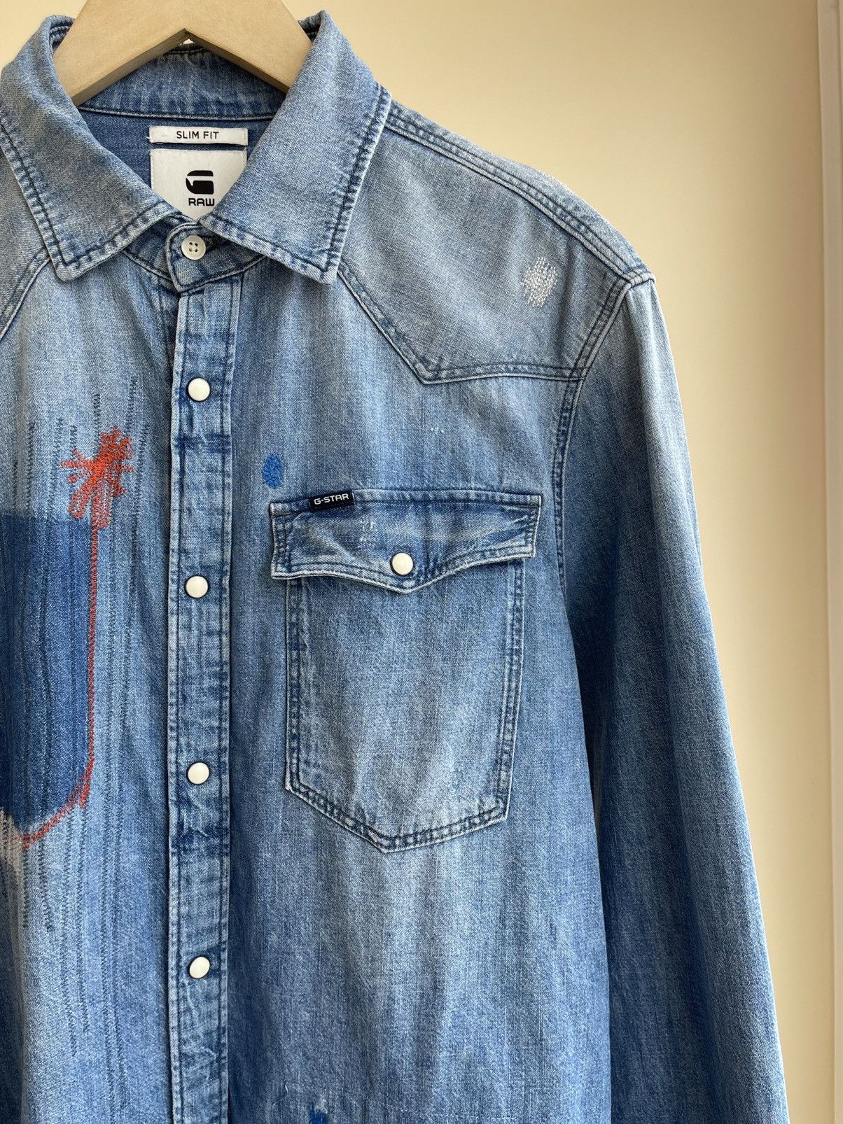 G-Star Raw 3301 Slim Fit Color Restored Denim Long Sleeve Shirt Size US L / EU 52-54 / 3 - 7 Thumbnail