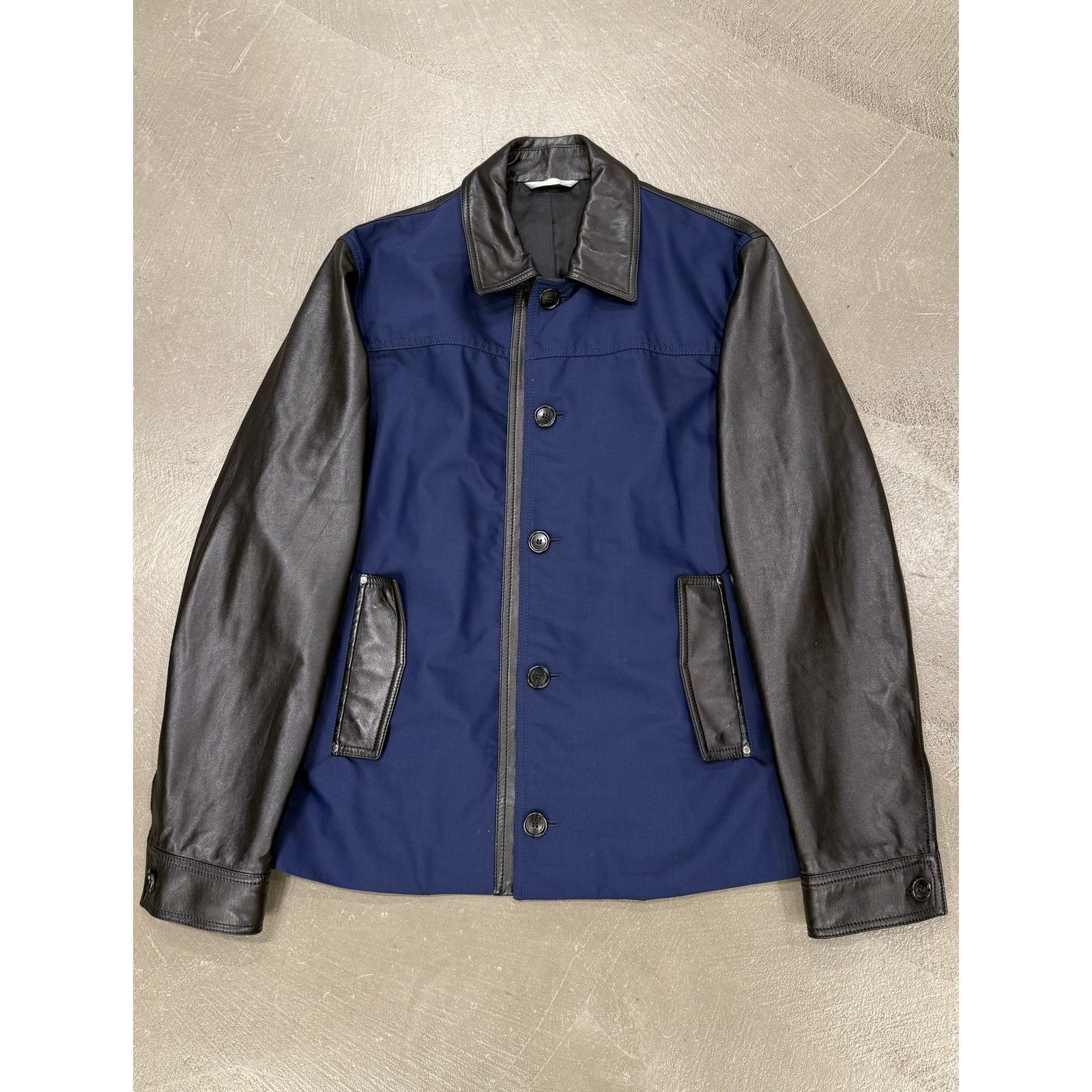 Dior 2010s Dior hybrid varsity leather jacket Size US L / EU 52-54 / 3 - 1 Thumbnail