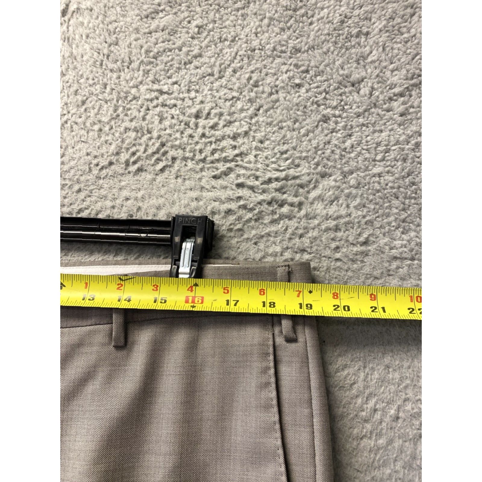ZANETTI Wool Pants Mens 38x30 Sand Gray Dress Pants Straight Leg NWOT