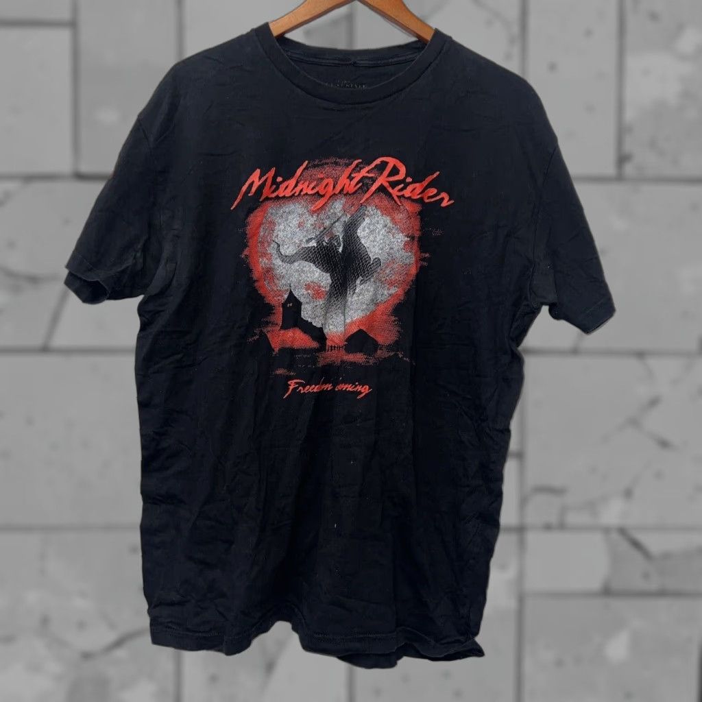 Vintage Grunt Style T-Shirt Mens L Black Midnight Rider Shirt Size US L / EU 52-54 / 3 - 1 Thumbnail