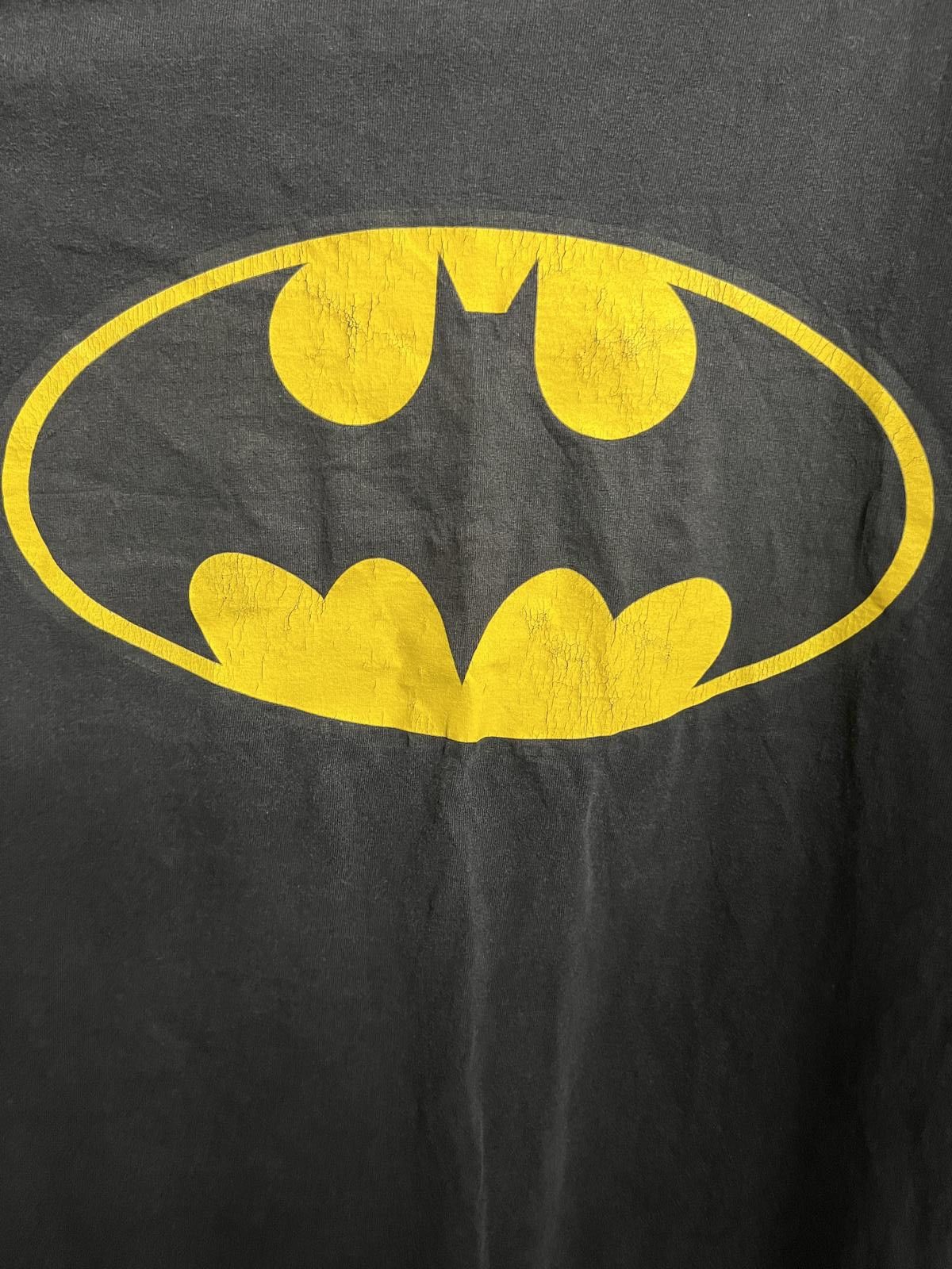 Warner Bros VTG Faded Batman Logo T-shirt - Cracked Print Tee 2001 -L Size US L / EU 52-54 / 3 - 4 Thumbnail