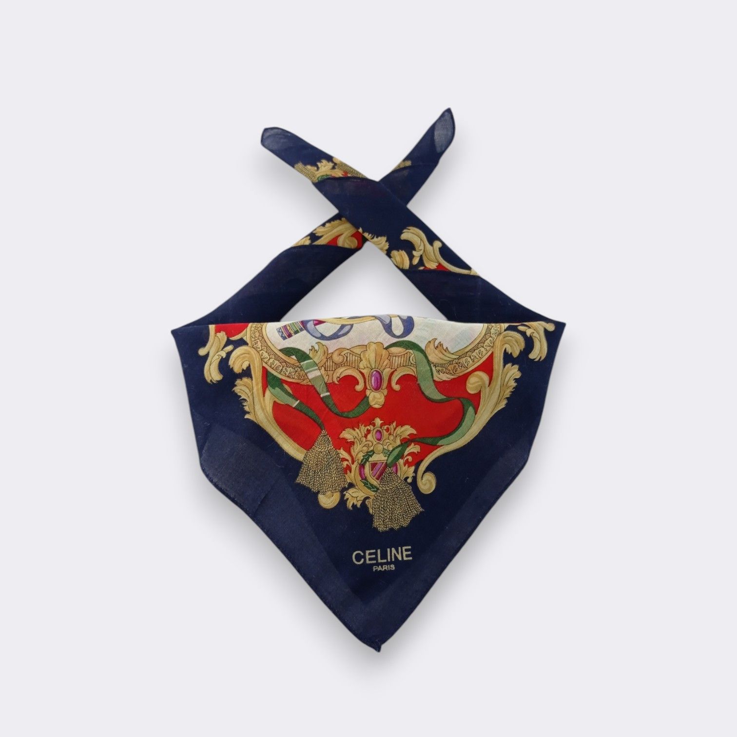 Celine Vintage Celine Handkerchief Neckerchief Bandana H199I Size ONE SIZE - 2 Thumbnail