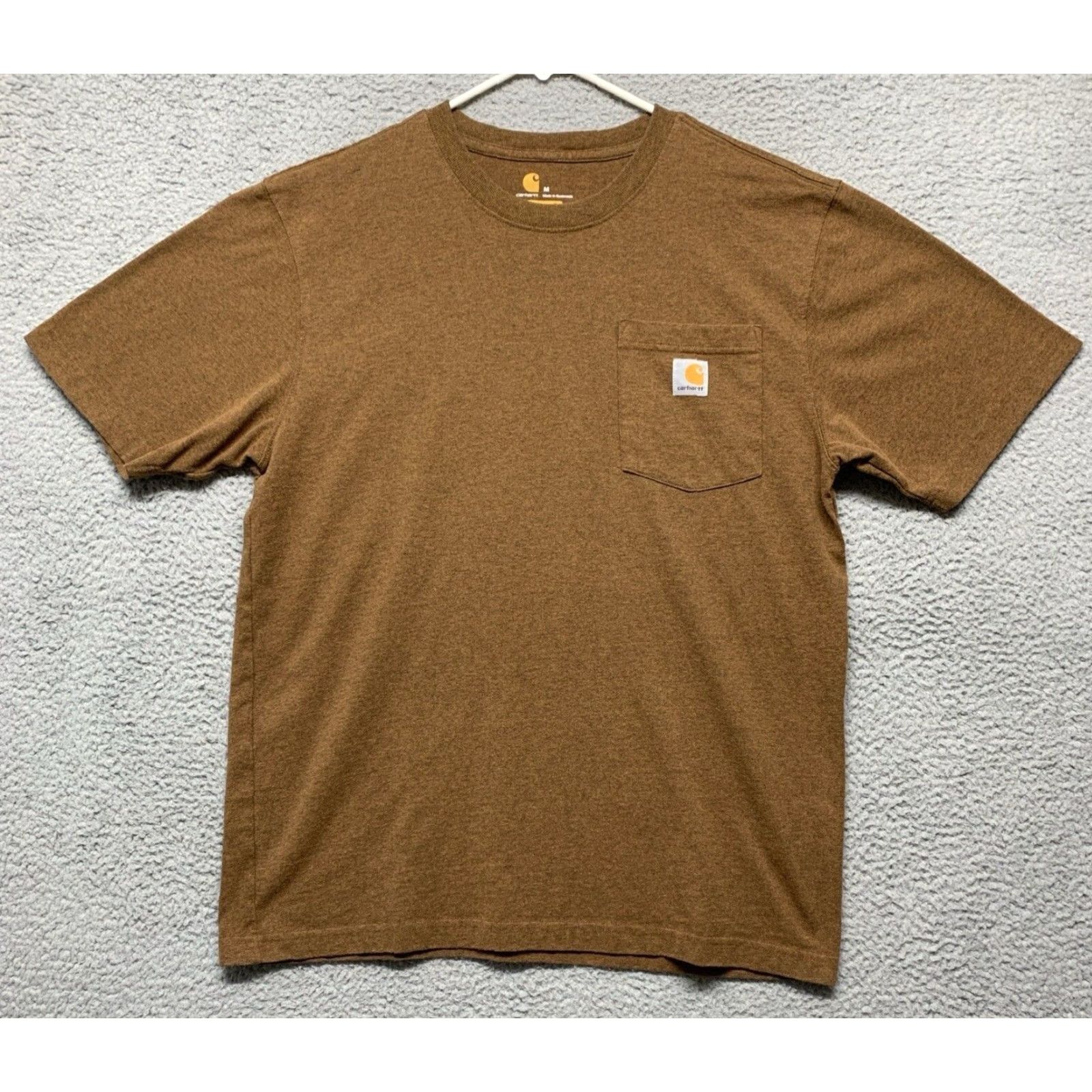 Carhartt Carhartt Original Fit T-Shirt Men's Medium Short Sleeve Brown Single Pocket LOGO Size US M / EU 48-50 / 2 - 2 Thumbnail
