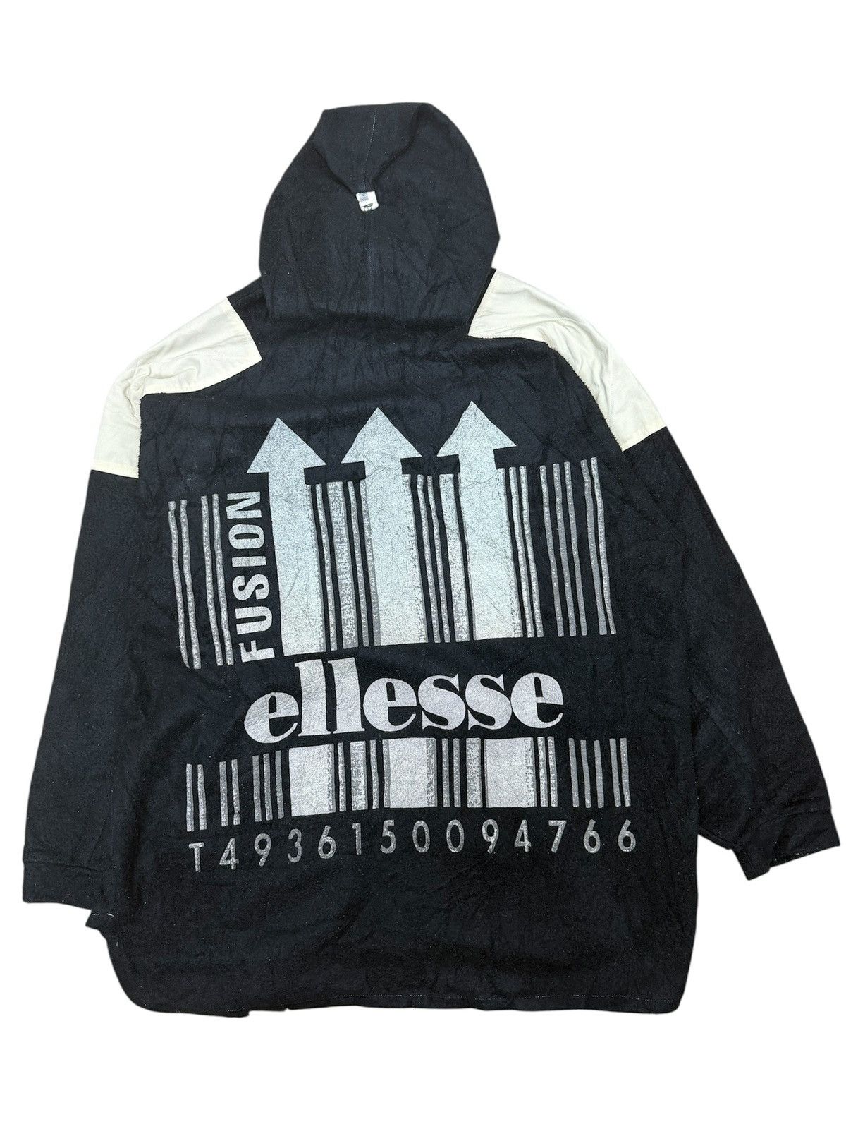 Ellesse × Goldwin 90s Ellesse "Fusion" Barcode Fleece Hoodie Size US L / EU 52-54 / 3 - 1 Thumbnail