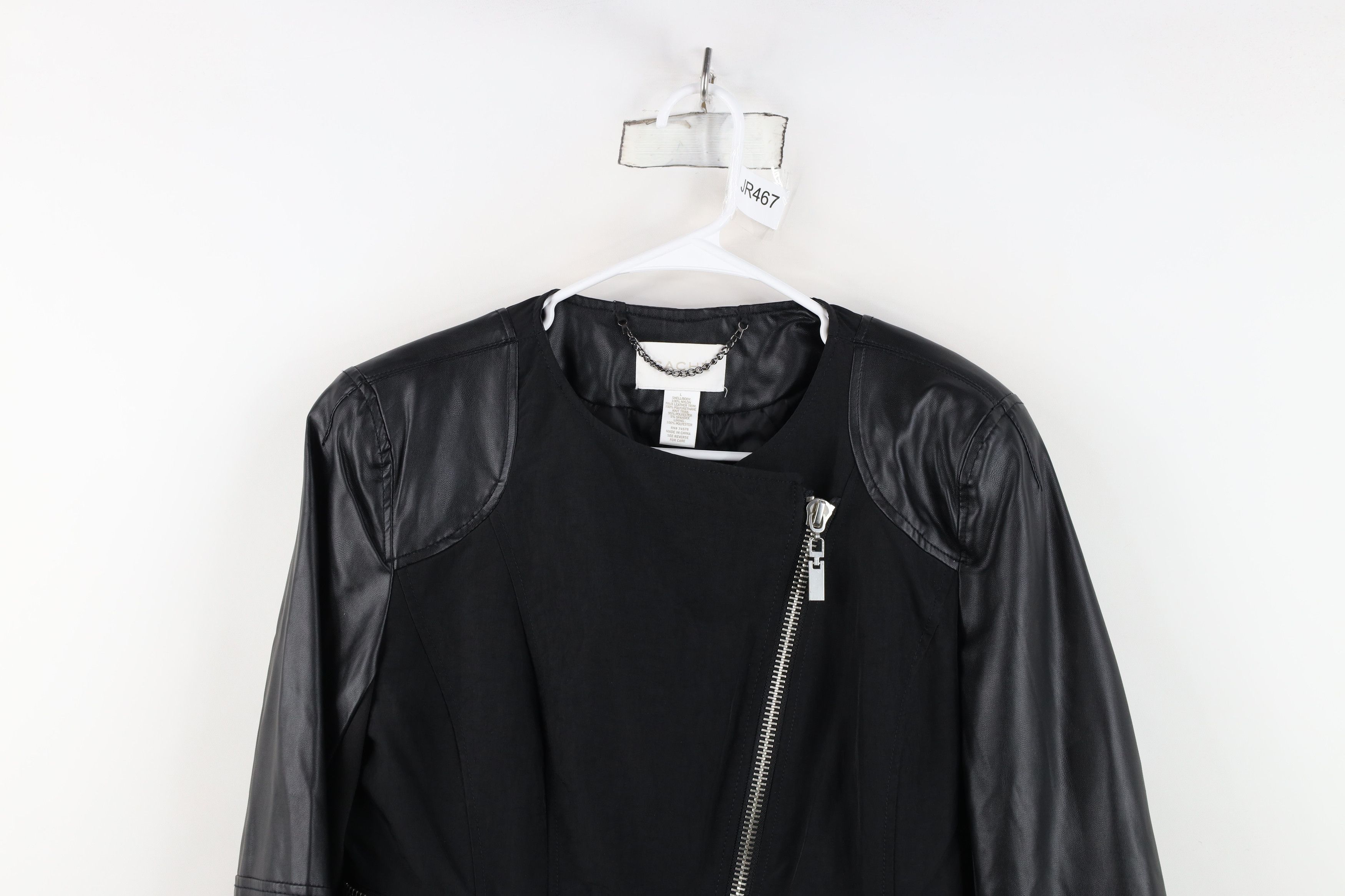 Vintage Vintage Cache Asymmetrical Zip Cropped Motorcycle Jacket Size L / US 10 / IT 46 - 2 Thumbnail