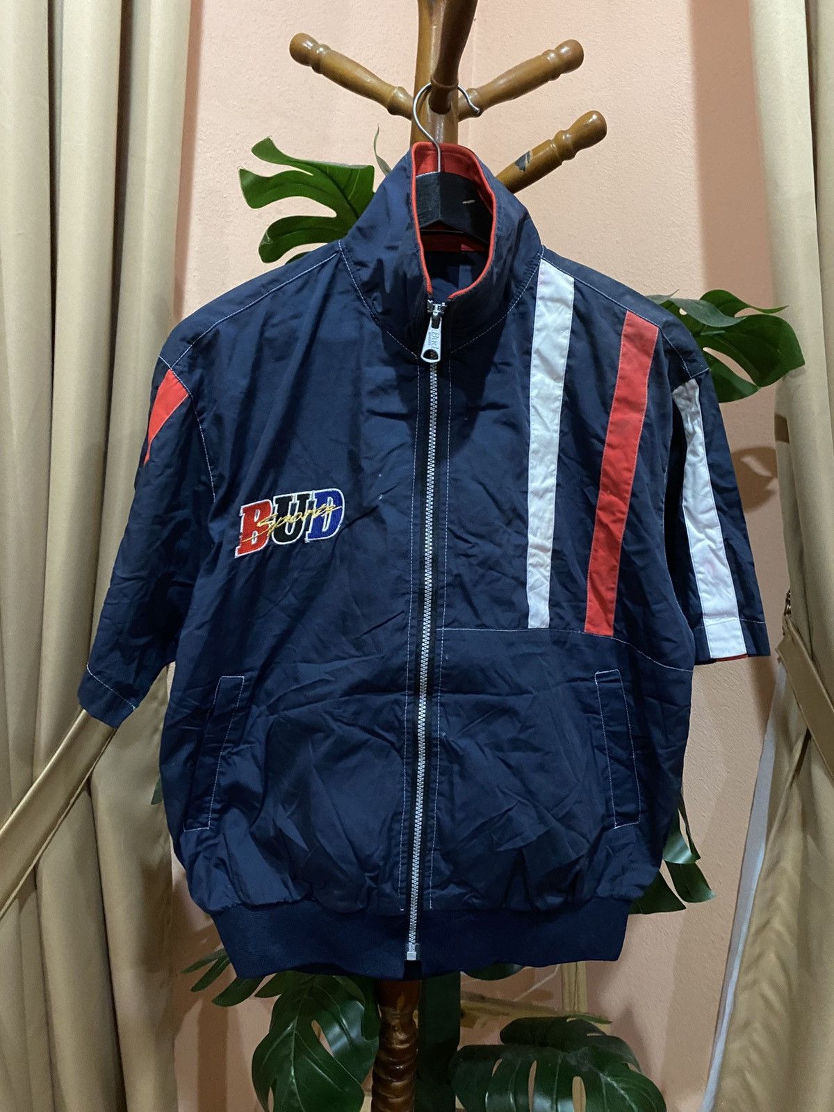 Budweiser Vintage Budweiser Sports Windbreaker Jacket – Short Sleeve Size US M / EU 48-50 / 2 - 1 Thumbnail