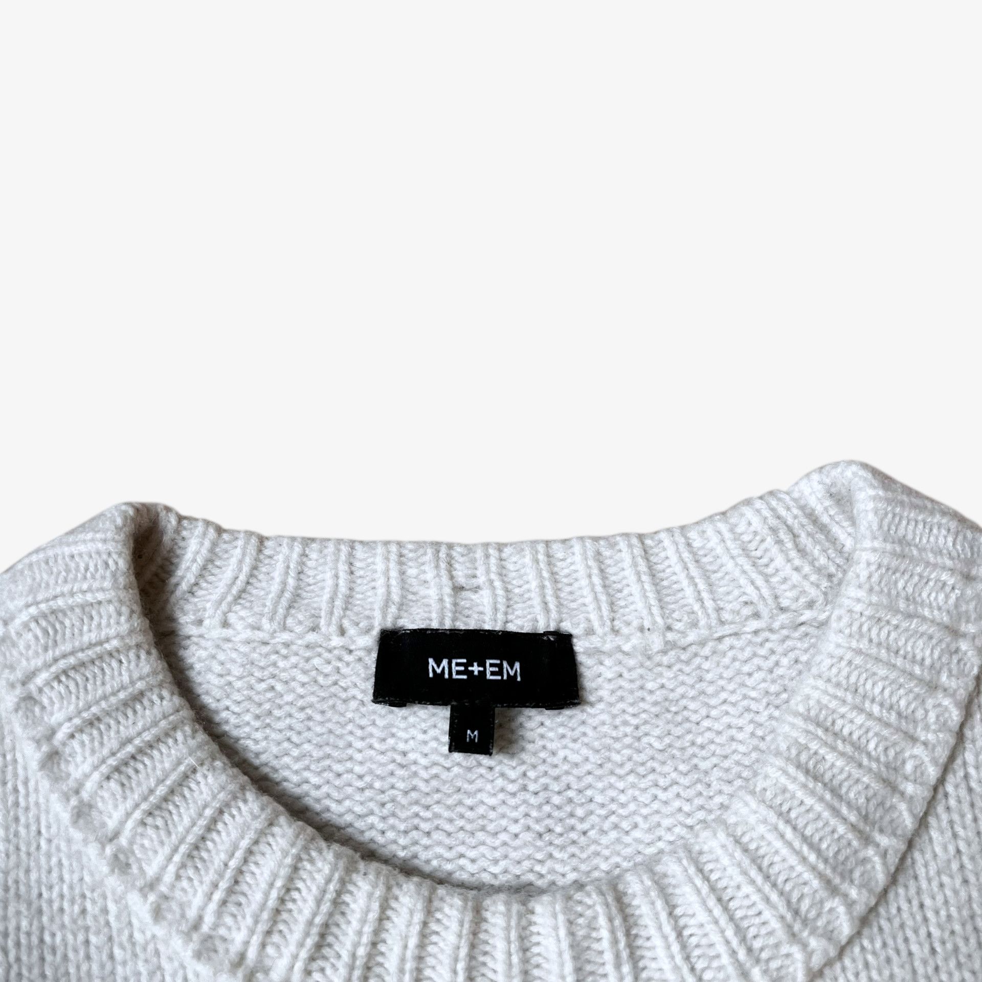 ME+EM Women's ME+EM Cashmere & Merino Wool Cable Knit Jumper Size M / US 6-8 / IT 42-44 - 2 Thumbnail