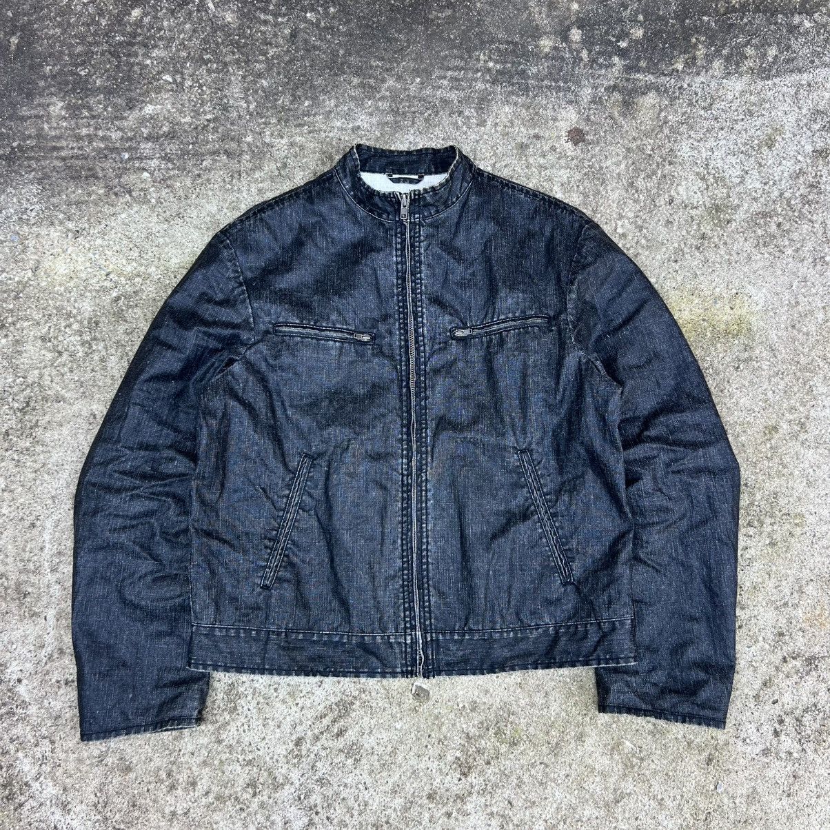 Calvin Klein × Vintage 🔥Rare 🔥Vintage Calvin Klein Linen Jacket Bikers Style Size US L / EU 52-54 / 3 - 2 Thumbnail