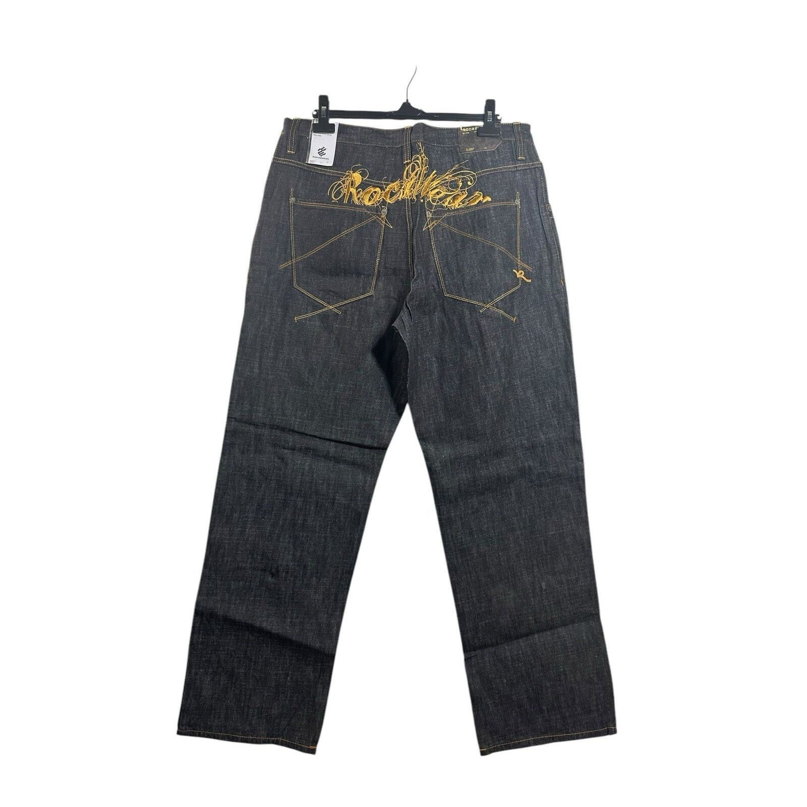 Rocawear Vintage Y2K Rocawear Jeans Mens Denim Baggy Hip Hop Black Wi Size US 38 / EU 54 - 3 Thumbnail