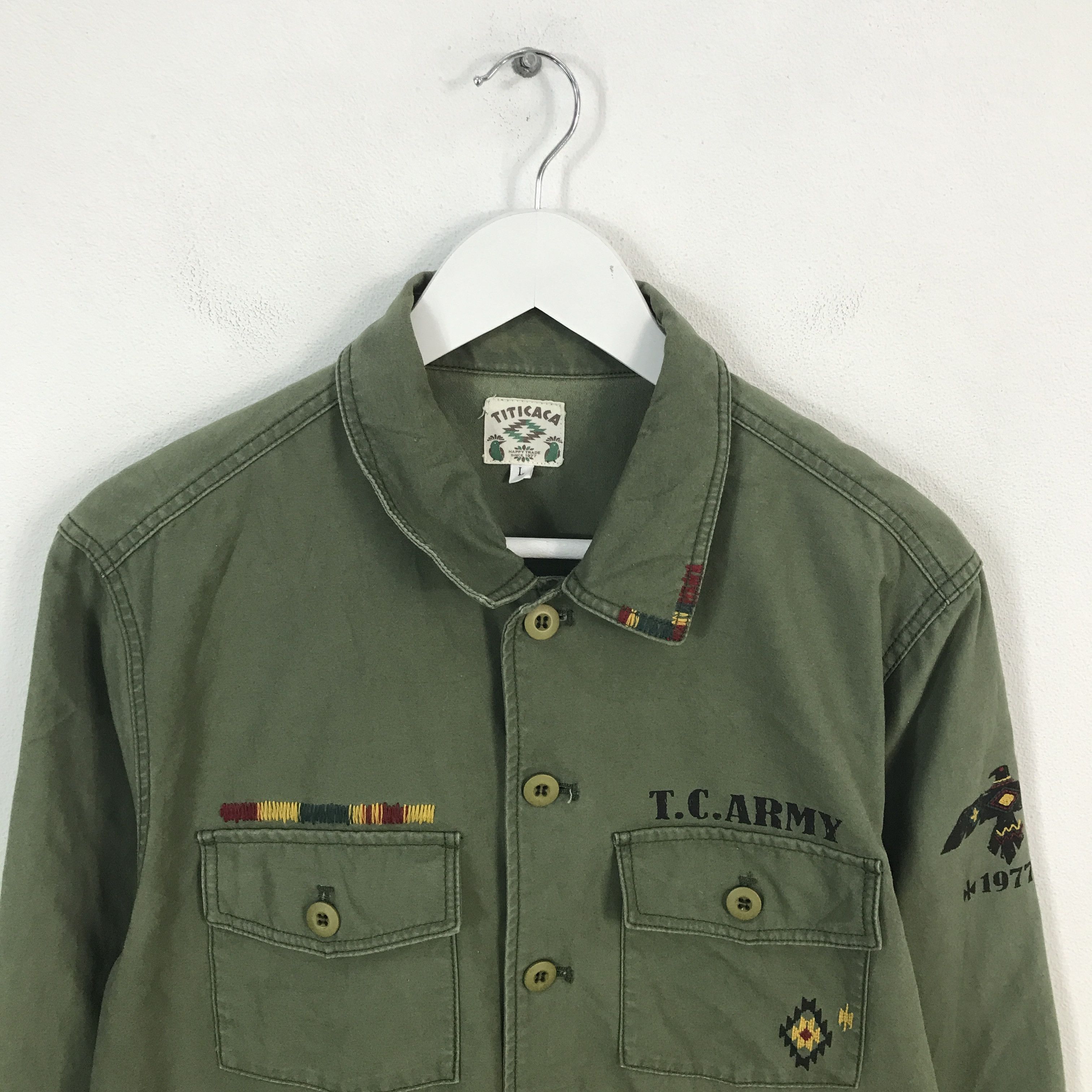 Japanese Brand T.C Army Button Up Jacket Size US M / EU 48-50 / 2 - 2 Thumbnail
