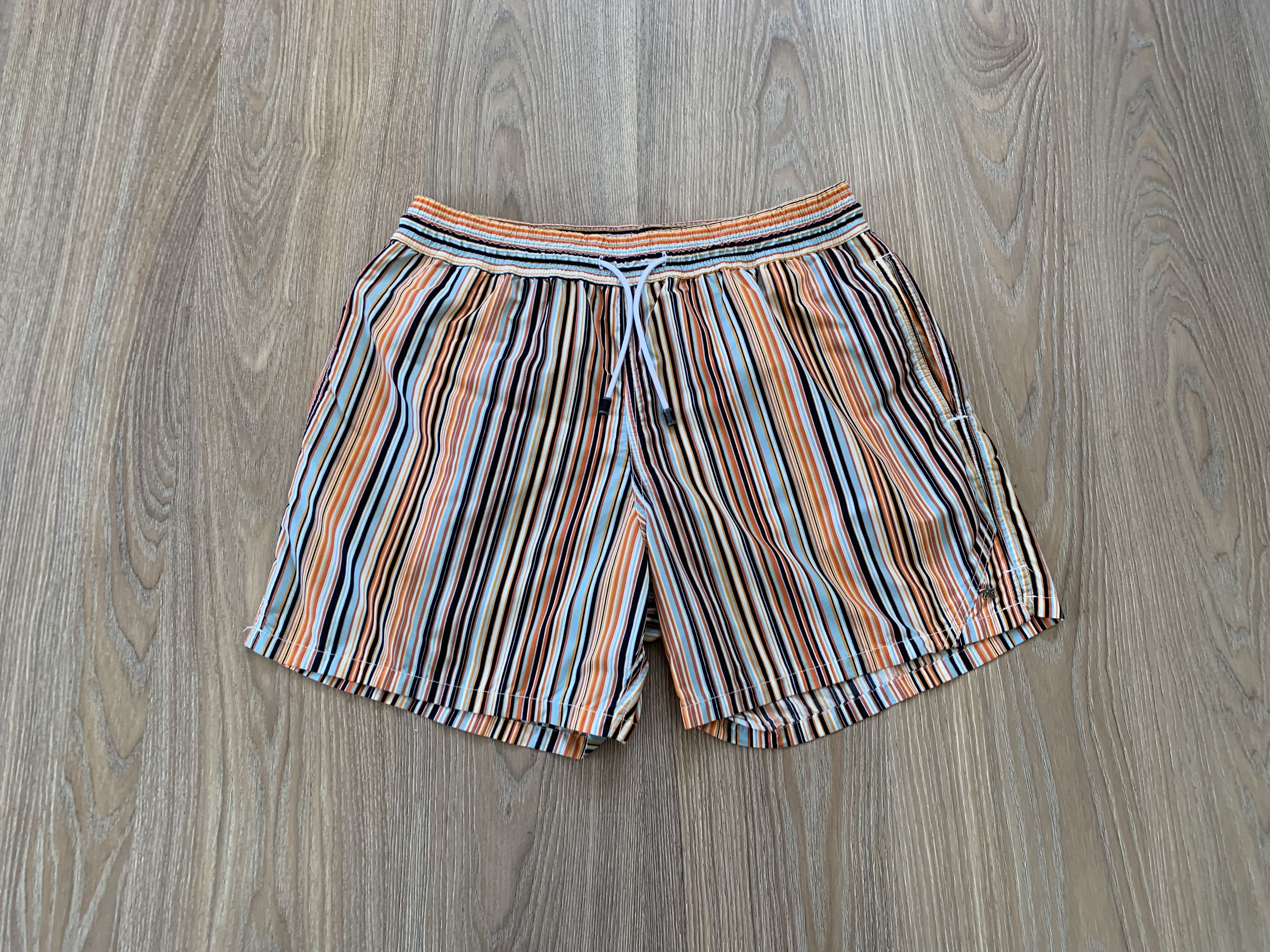 Other Vintage Ectasea Stripe Beach Nylon Shorts Size US 36 / EU 52 - 1 Thumbnail