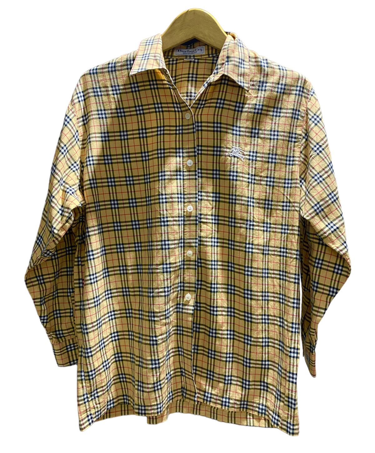 image of Vintage Burberry Nova Checker Button Ups, Men's (Size Medium)
