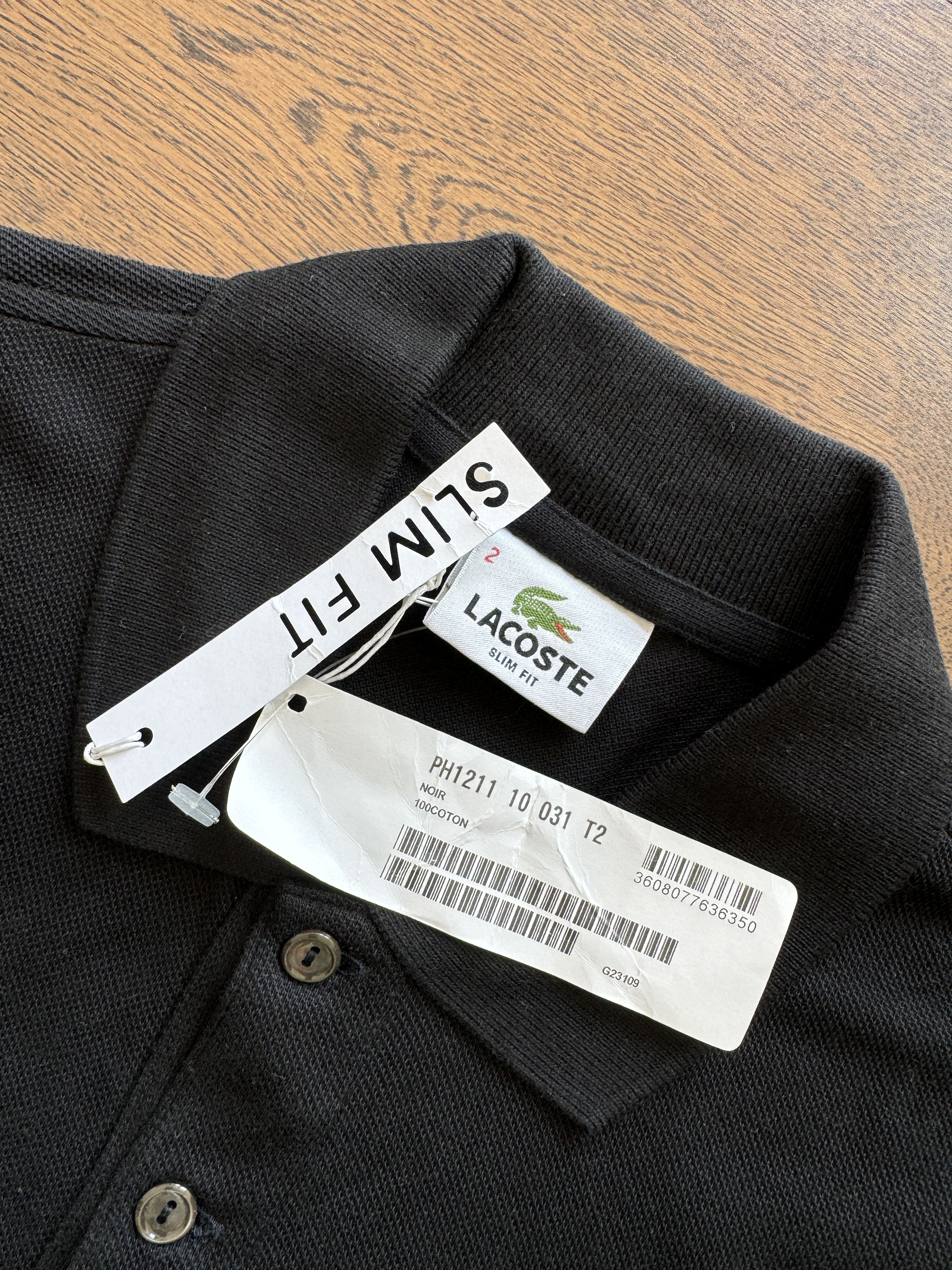 Lacoste Locaste France Mens Devanlay Black Cotton Pique Polo Shirt Size US S / EU 44-46 / 1 - 7 Thumbnail