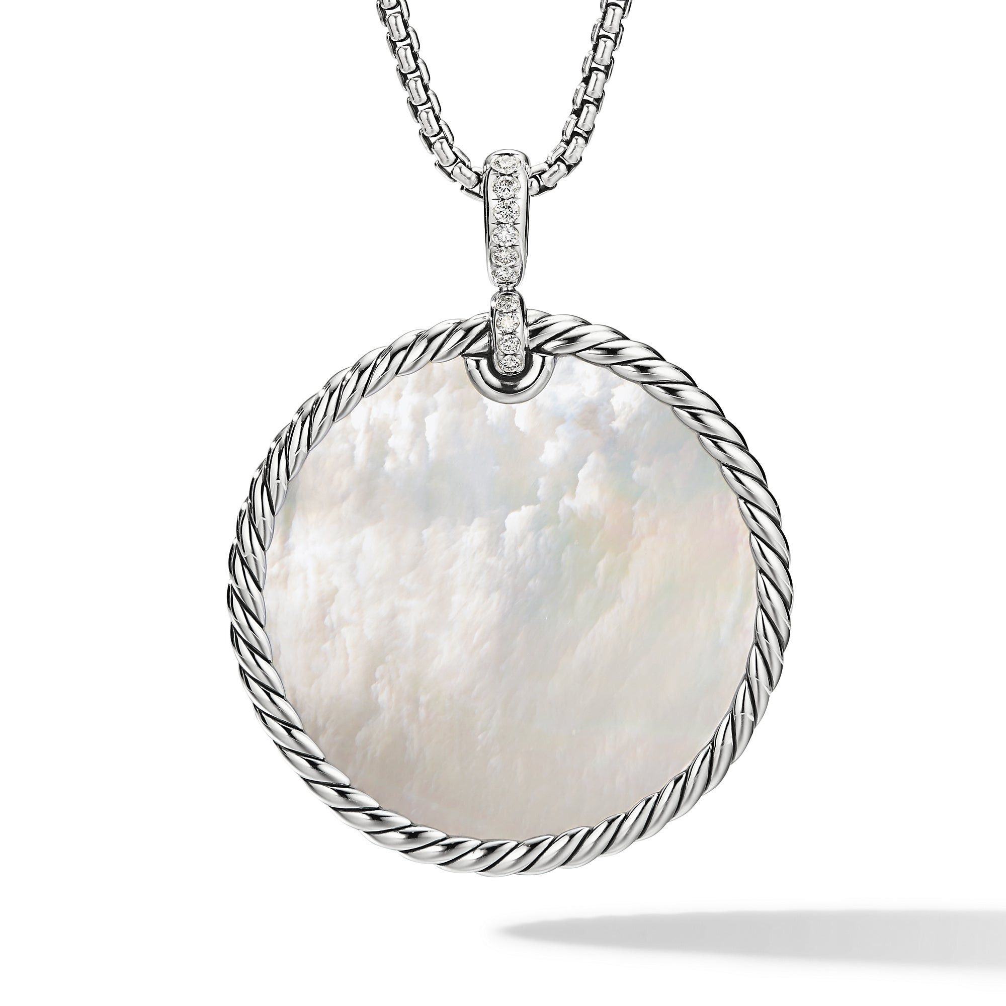 David Yurman o1w1db10325 Size:OS/ DY Elements Reversible Disc in Silver Size ONE SIZE - 3 Thumbnail