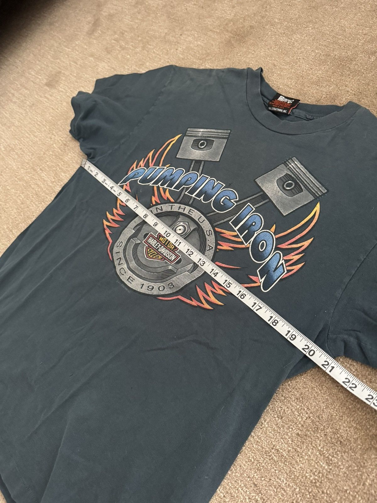 Harley Davidson × Vintage Vintage Harley-Davidson “Pumping Iron” Tee Size US M / EU 48-50 / 2 - 8 Thumbnail