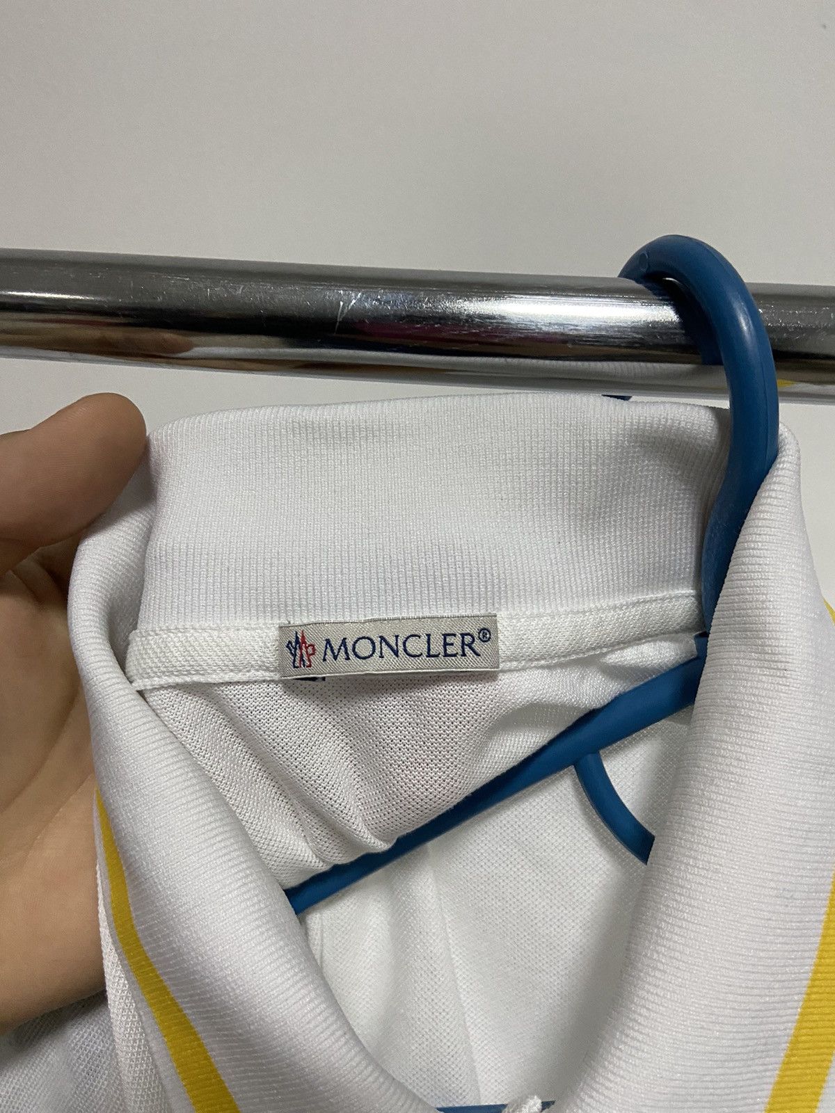 Moncler × Vintage Moncler Vintage T Shirt polo sleeve Logo Luxury Size US XL / EU 56 / 4 - 11 Thumbnail