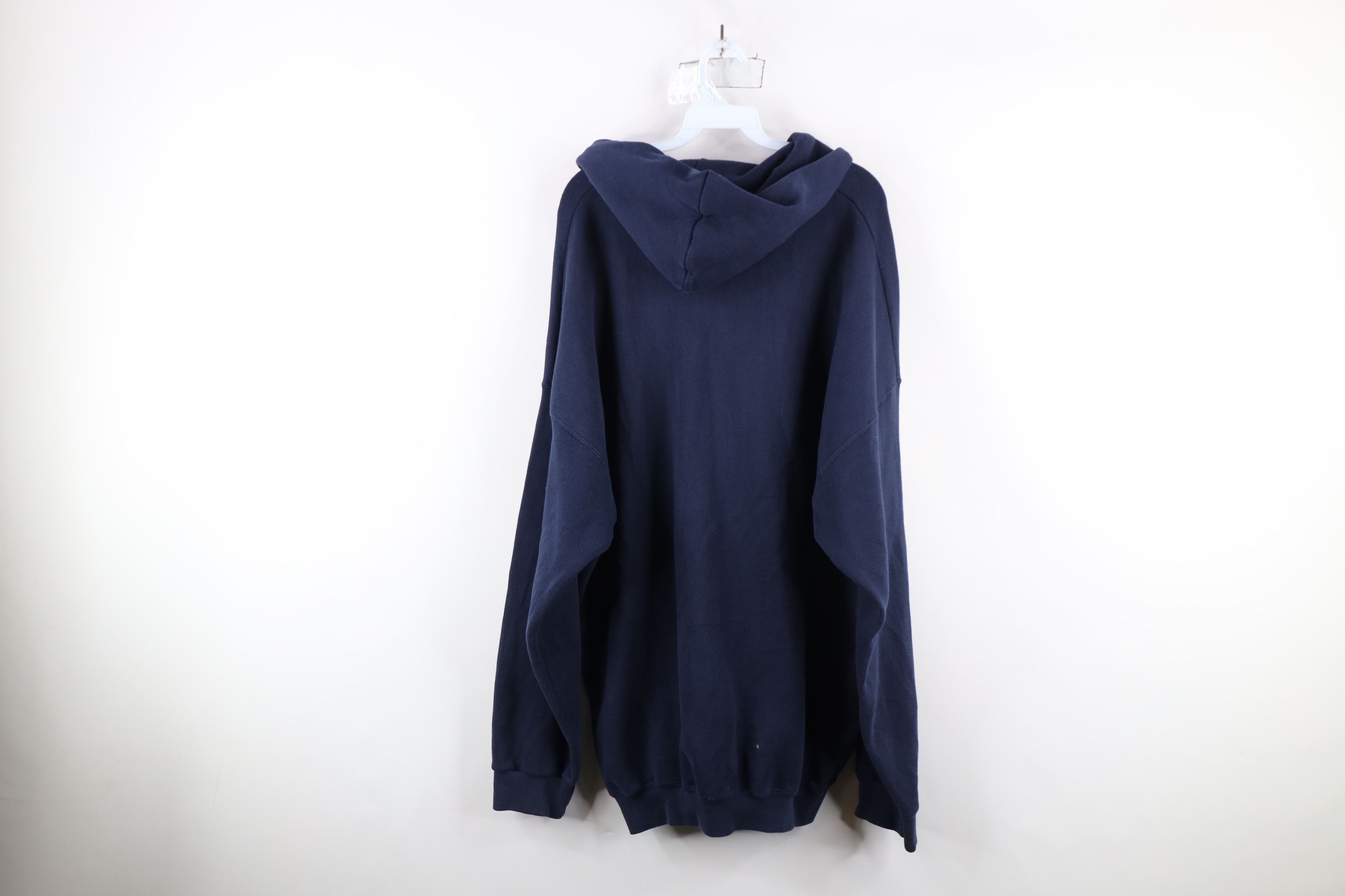 Vintage Vintage 90s Streetwear Full Zip Hoodie Sweatshirt Navy Blue Size US XXL / EU 58 / 5 - 12 Thumbnail